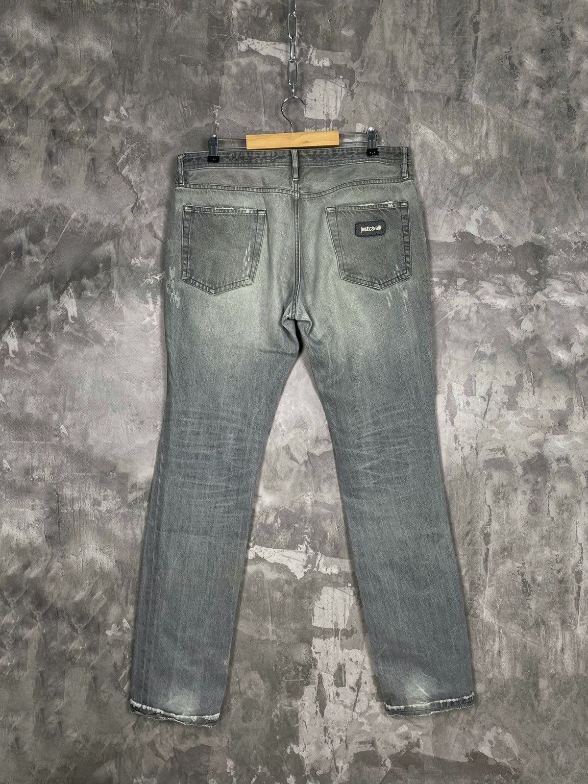 Just Cavalli × Vintage 00s Just Cavalli Vintage Y2K Glamour Retro Denim Pants Size US 33 - 1 Thumbnail