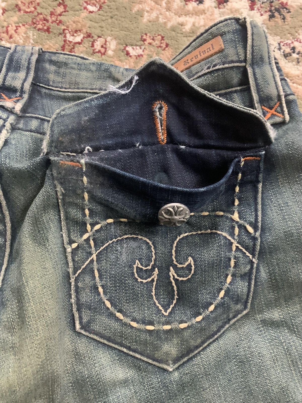 Rock Revival Flared Cyber Goth Style Rock Revival Lowrise Jeans Size US 31 - 10 Thumbnail