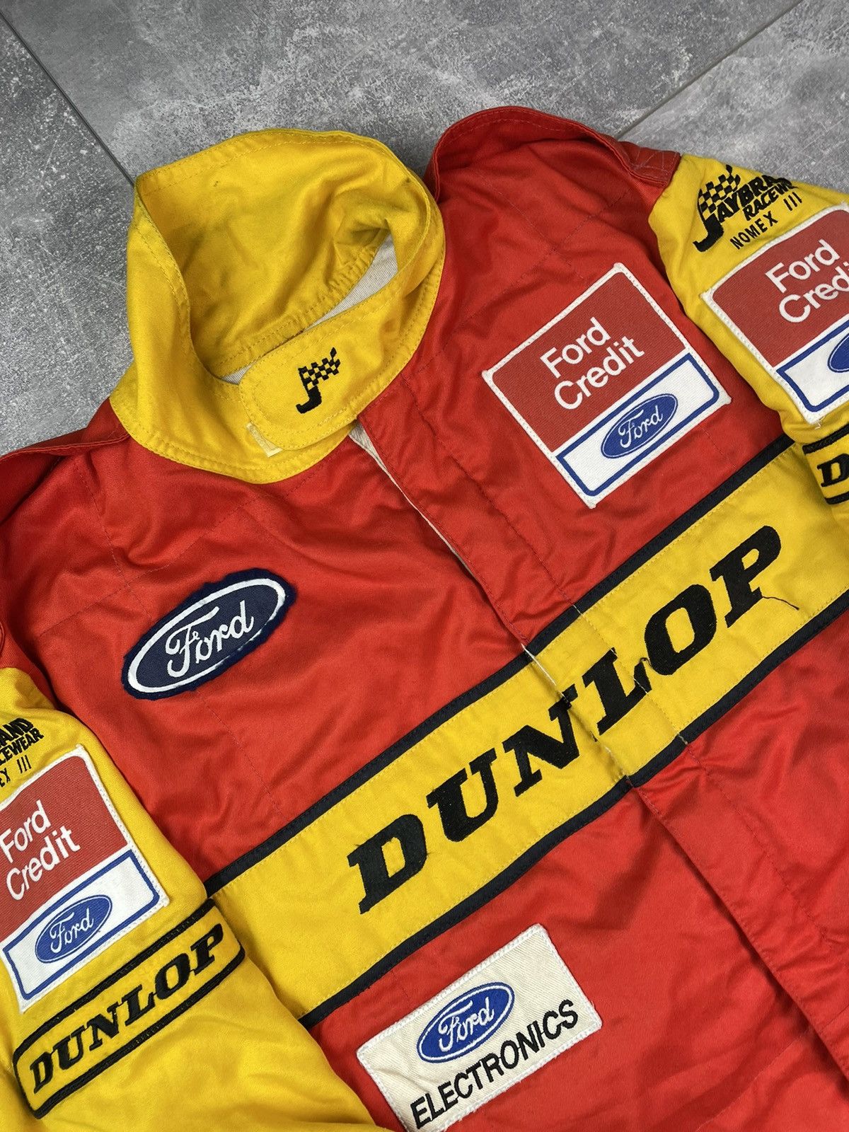 Dunlop × Ford Vintage 1986 Ford Dunlop Racing Spidi Suit Costume Size US M / EU 48-50 / 2 - 7 Thumbnail