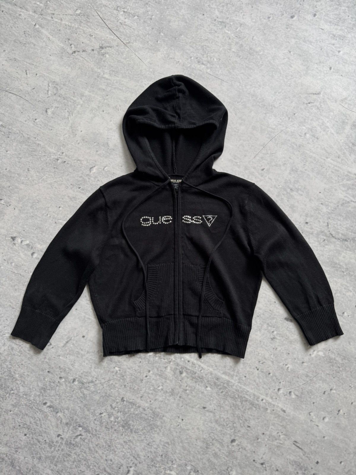 Japanese Brand Guess Glitters Y2K Centre Logo Wmns Luxury Zip Hoodie Size M Size M / US 6-8 / IT 42-44 - 2 Thumbnail