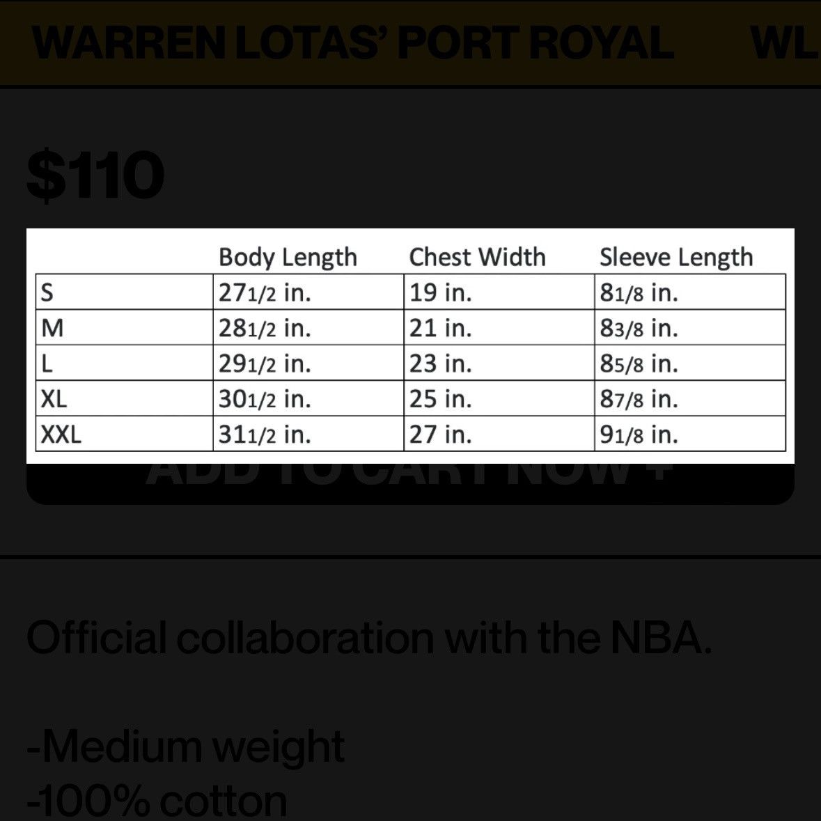 NBA × Warren Lotas Warren Lotas Dallas don’t break tee Dallas Mavericks Size US M / EU 48-50 / 2 - 4 Thumbnail