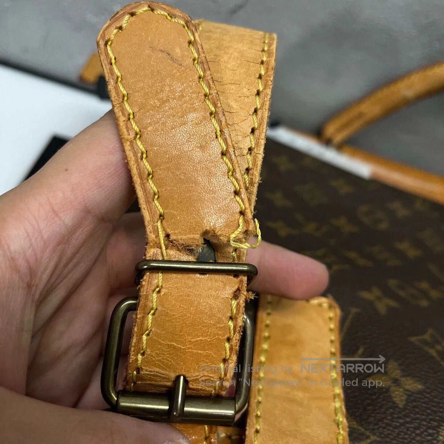 Louis Vuitton Beige Patterned Satchel Briefcase Bag. Size ONE SIZE - 8 Thumbnail
