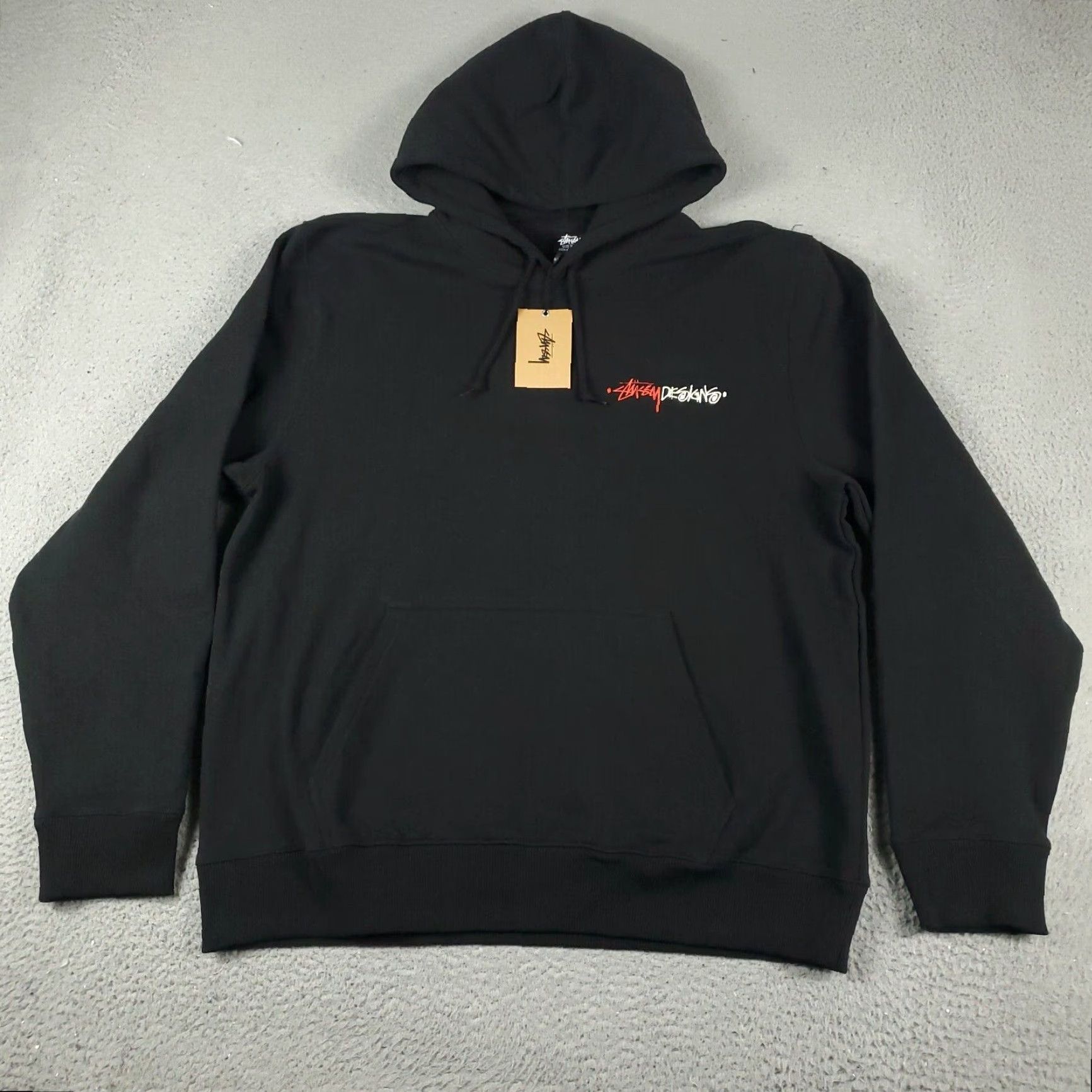 Vintage Stussy Sweater Mens Size XL Black Pullover Hoodie Long Sleeve Size US XL / EU 56 / 4 - 2 Thumbnail
