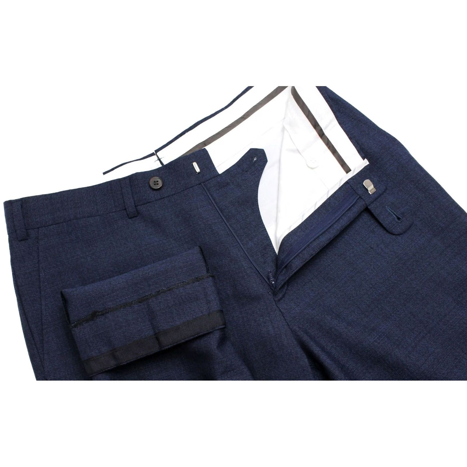 Suitsupply SUITSUPPLY Brescia Trousers Men's UK 36S W31 Wool Slim Fit Pleated Blue Dress Pants Formal Business Size US 36 / EU 52 - 4 Thumbnail