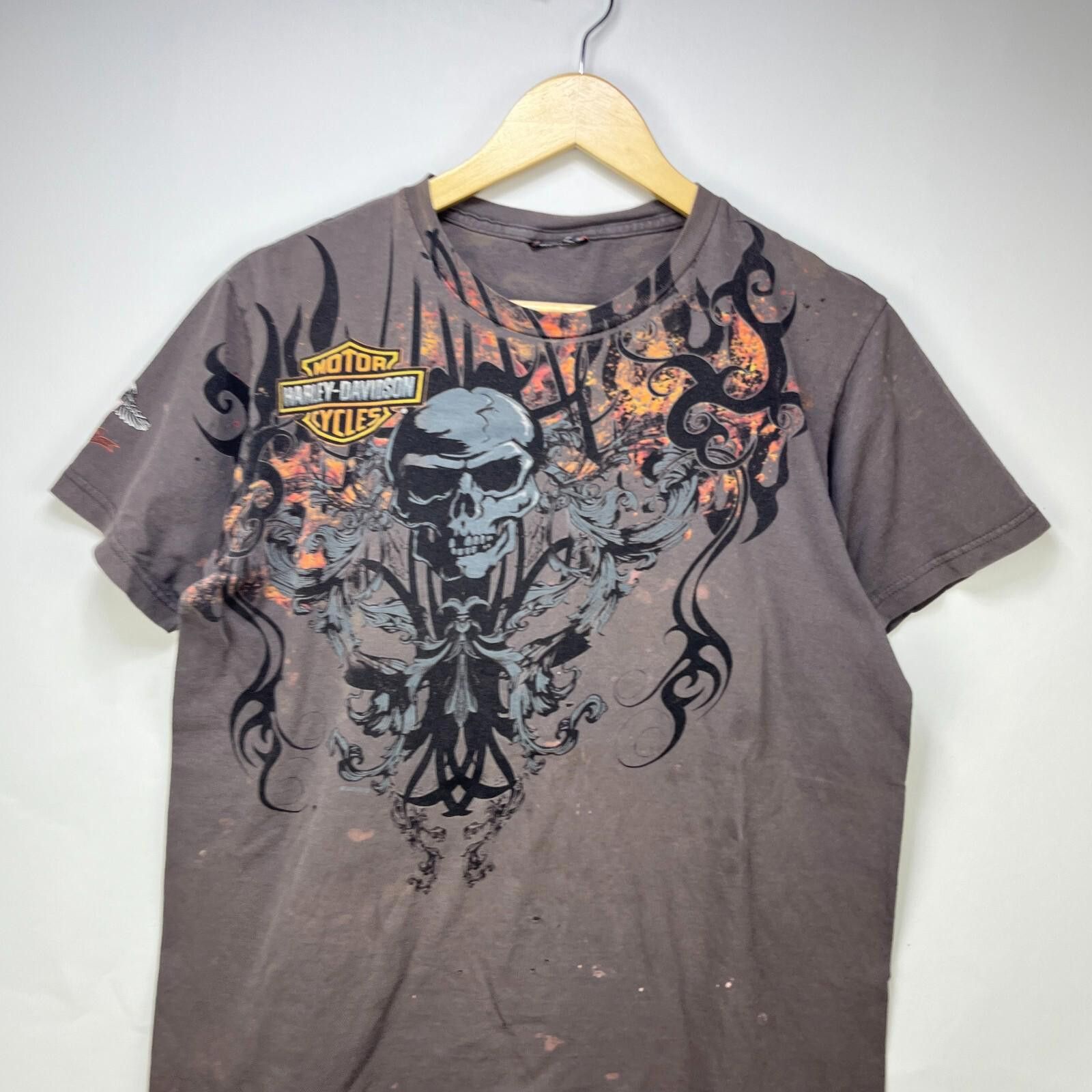 Harley Davidson Vintage Harley-Davidson Skull MMA Y2K T-Shirt AOP Large Size US L / EU 52-54 / 3 - 2 Thumbnail