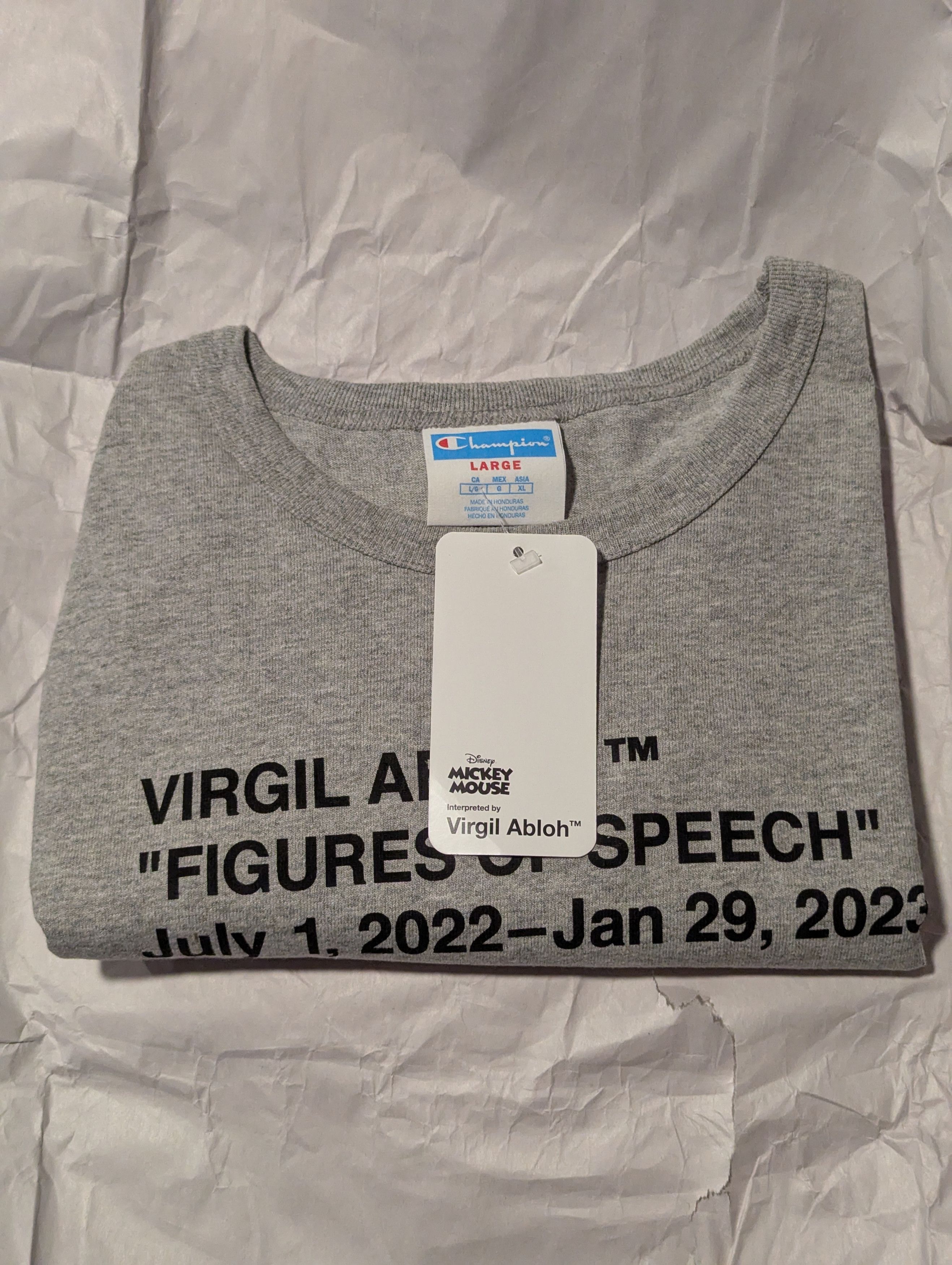 Champion × Disney × Virgil Abloh Virgil Abloh F.O.S. x Disney - "FOS Mickey BkM" Tee Size US L / EU 52-54 / 3 - 3 Thumbnail
