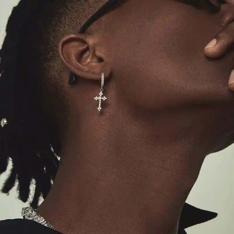 Jewelry × Vintage Punk Cross Drop Earrings Size ONE SIZE - 4 Thumbnail