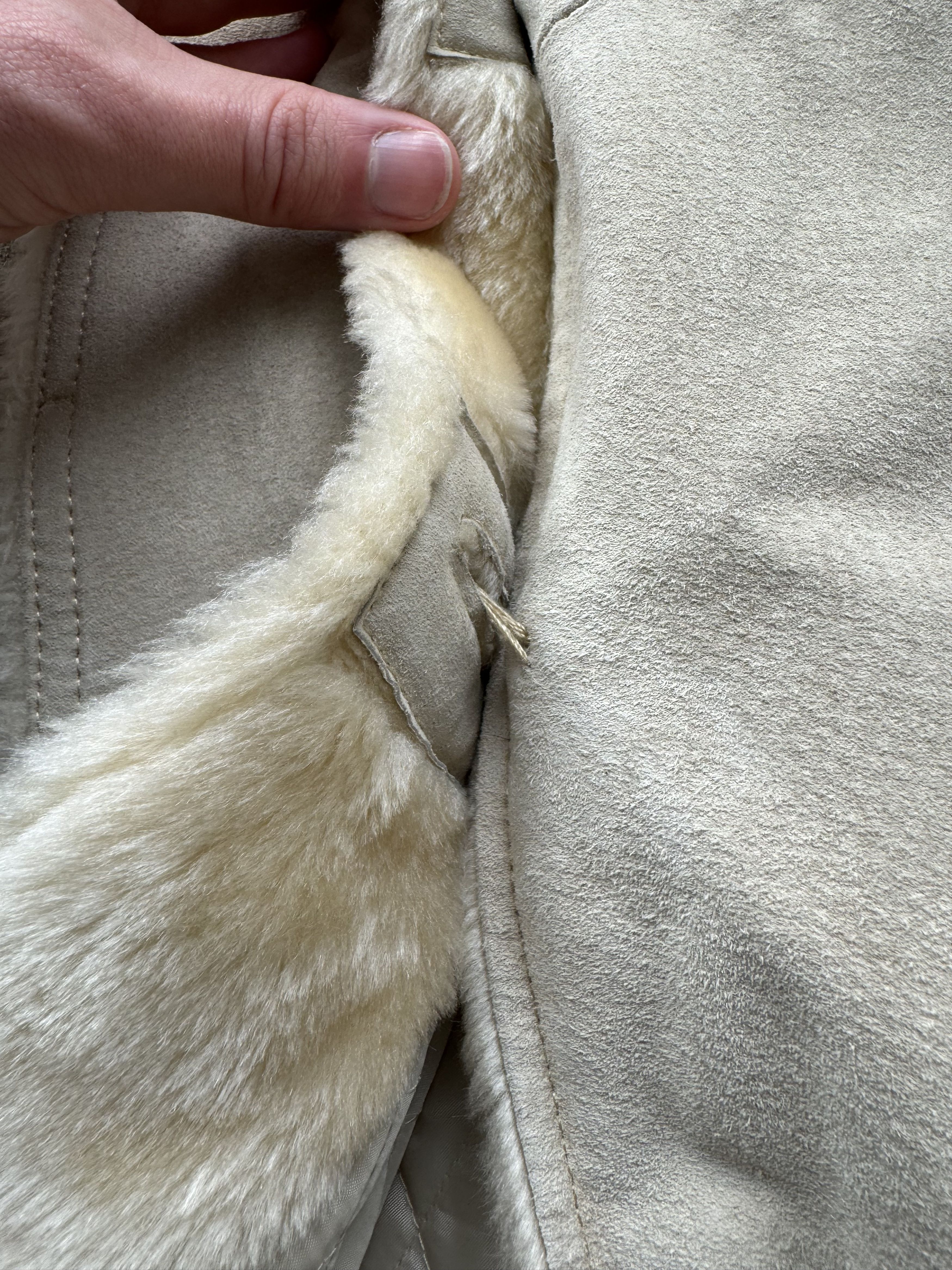 Genuine Leather × Vintage Vintage Real Leather Coat With Faux Fur Collar Size XS / US 0-2 / IT 36-38 - 6 Thumbnail