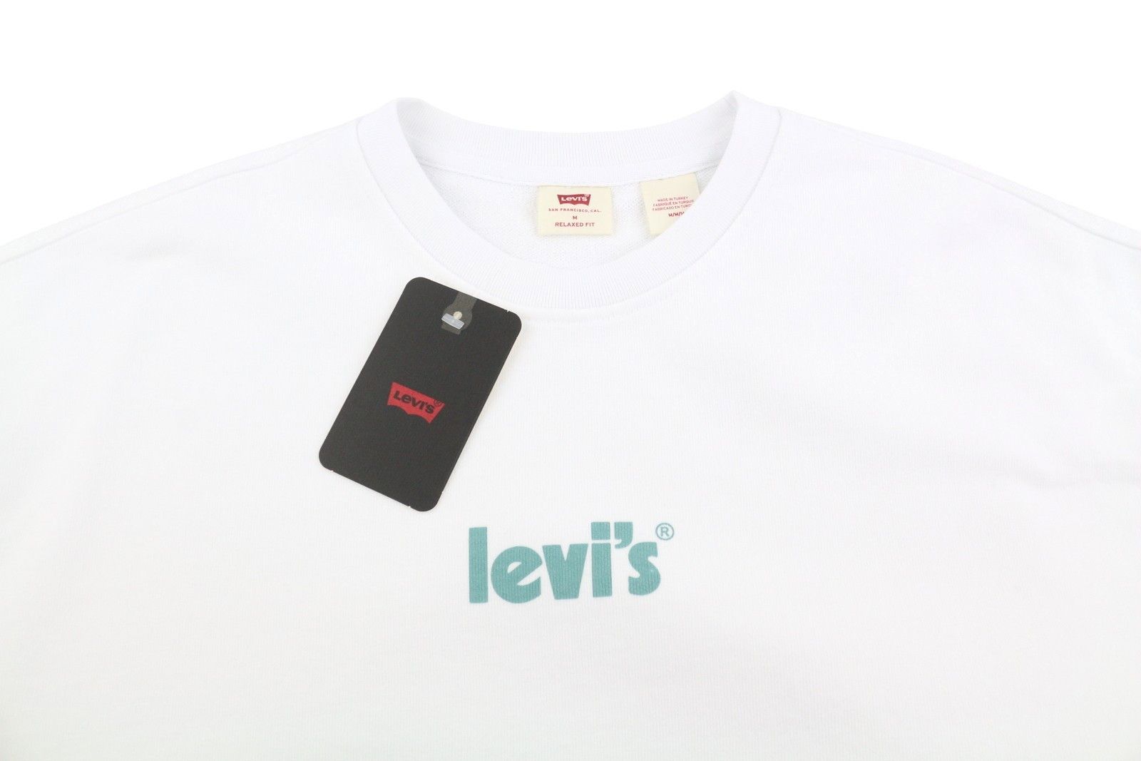 Levi's RELAXED FIT M White Logo Crew Neck Cotton Pullover 87102 Size US M / EU 48-50 / 2 - 5 Thumbnail