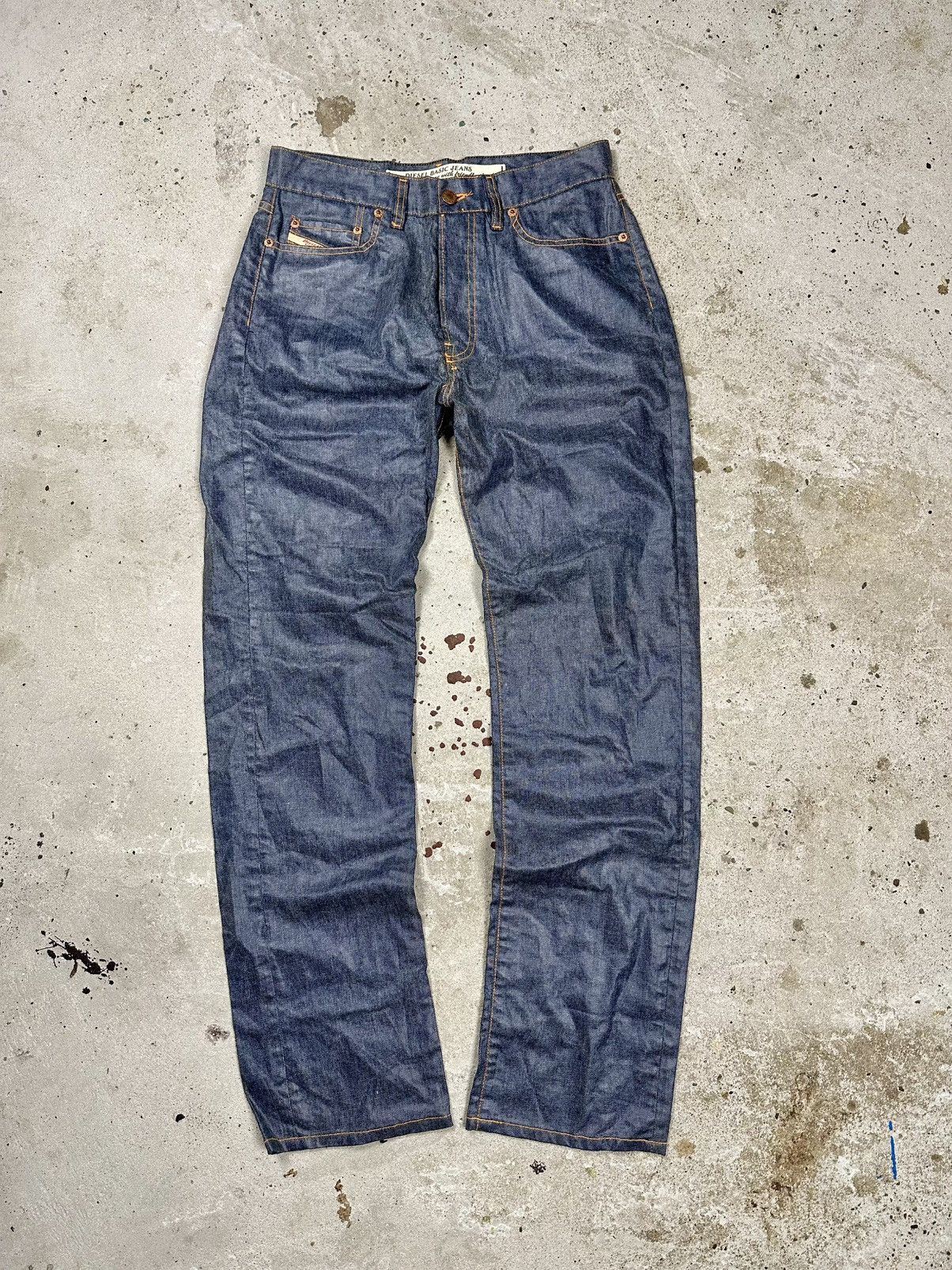 Diesel × Vintage Vintage Y2K Diesel Waxed Fellow Denim Pants Jeans Size US 30 / EU 46 - 1 Thumbnail