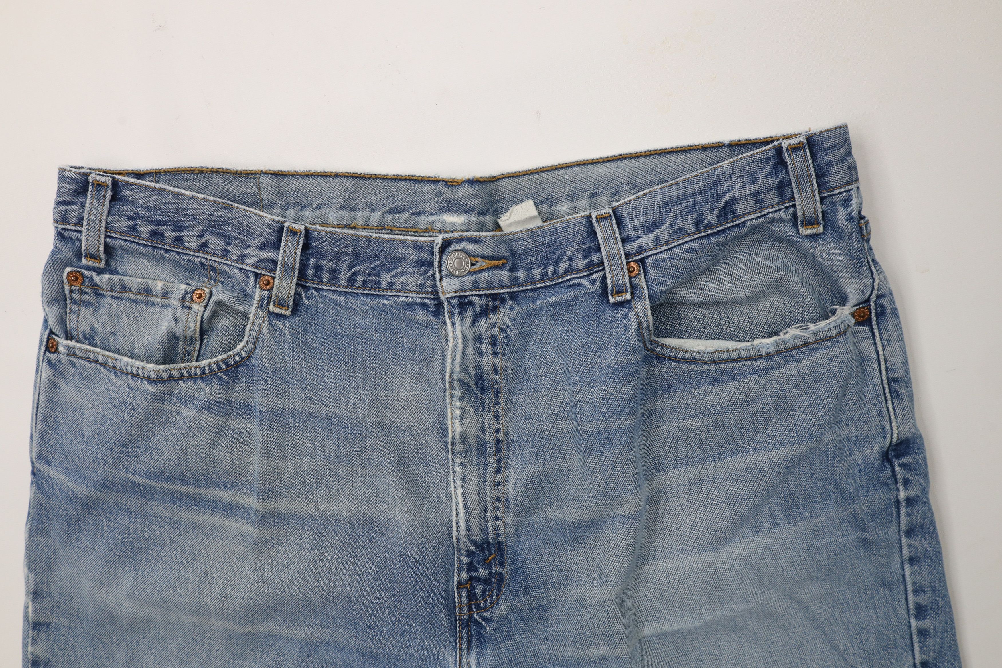 Levi's × Vintage Vintage 90s Levis 550 Relaxed Fit Denim Jeans Blue Cotton Size US 42 / EU 58 - 7 Thumbnail