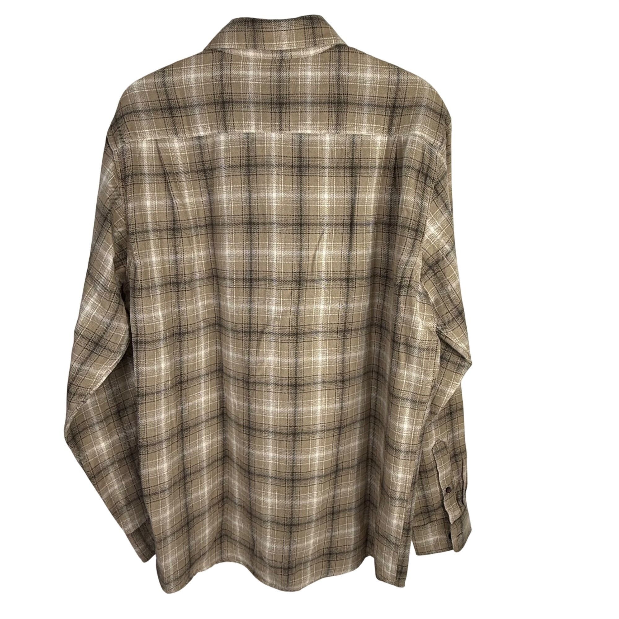 Wrangler Wrangler Men's Relaxed-Fit Brown Plaid Button-Front Long-Sle Size US M / EU 48-50 / 2 - 3 Thumbnail