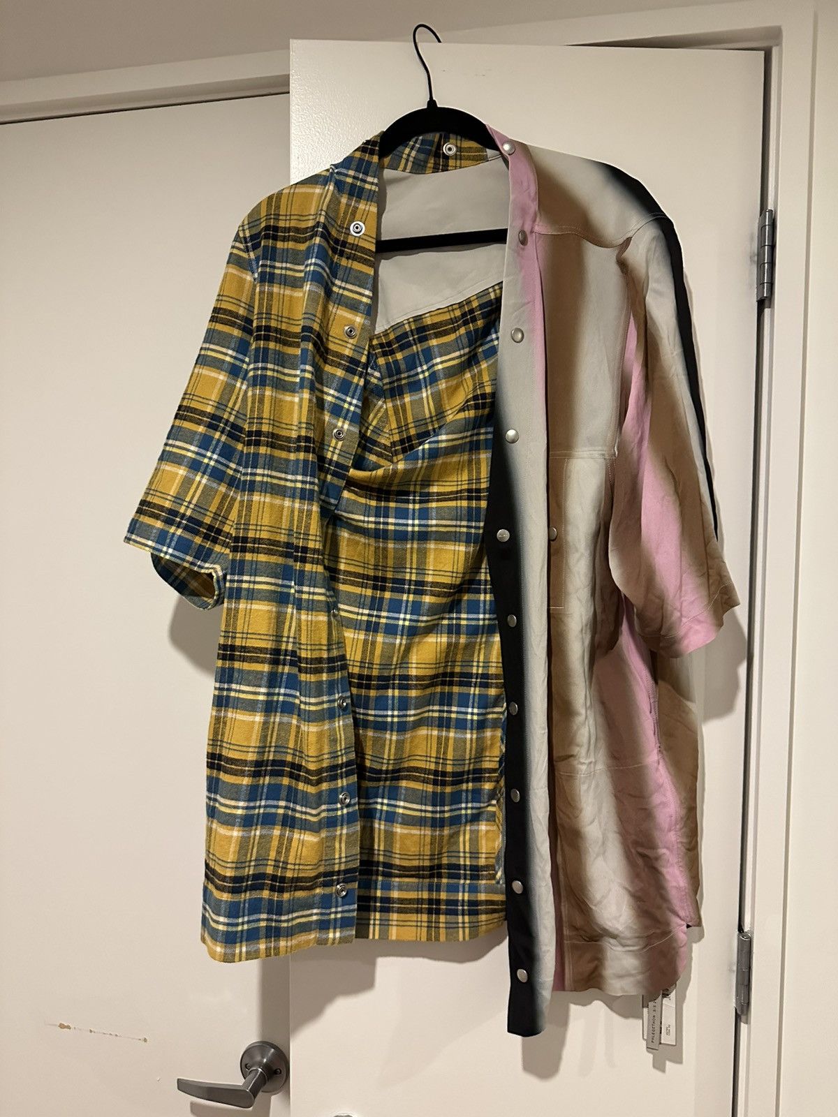 Rick Owens Rick owens FW21 plaid half flannel Size US L / EU 52-54 / 3 - 1 Thumbnail