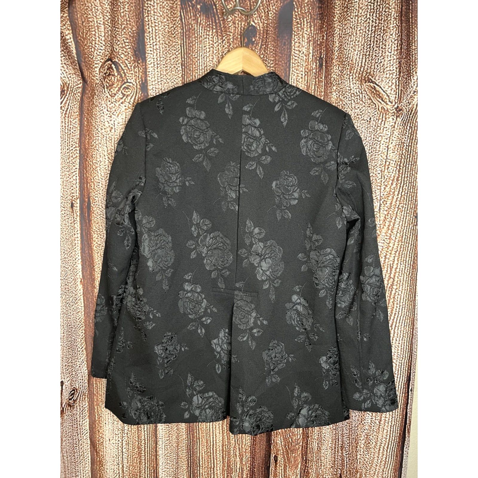 Calvin Klein Calvin Klein Blazer Womens Black Floral Pattern 12 Size Shirt? Size XL / US 12-14 / IT 48-50 - 2 Thumbnail
