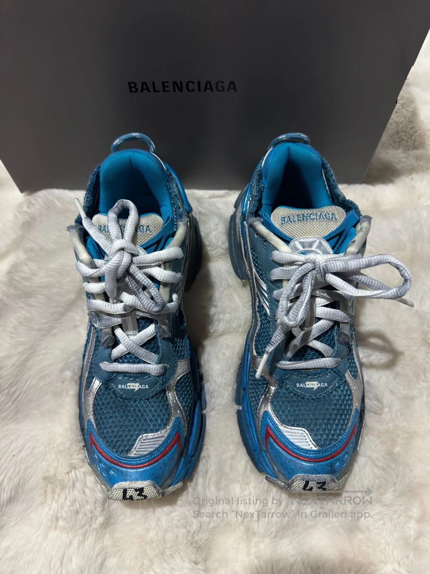 Balenciaga Balenciaga Splatter Painted Runner Dad Shoes| Size US 10 / EU 43 - 4 Thumbnail