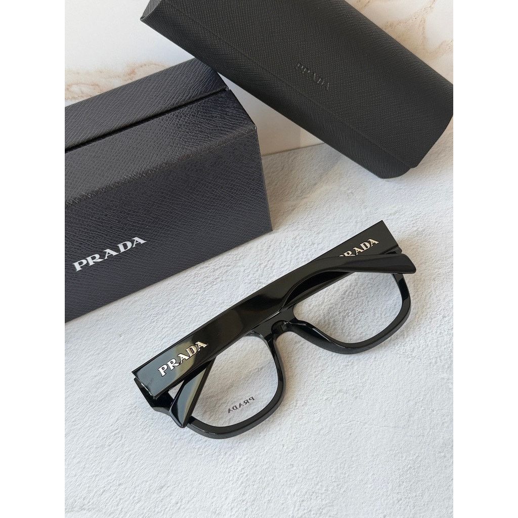Prada NEW Prada PR C06V Black Cat Eye Eyeglasses Frames Size ONE SIZE - 3 Thumbnail