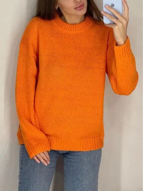 Japanese Brand Sweaters Pullover Female Knitting Overszie Size ONE SIZE - 4 Thumbnail