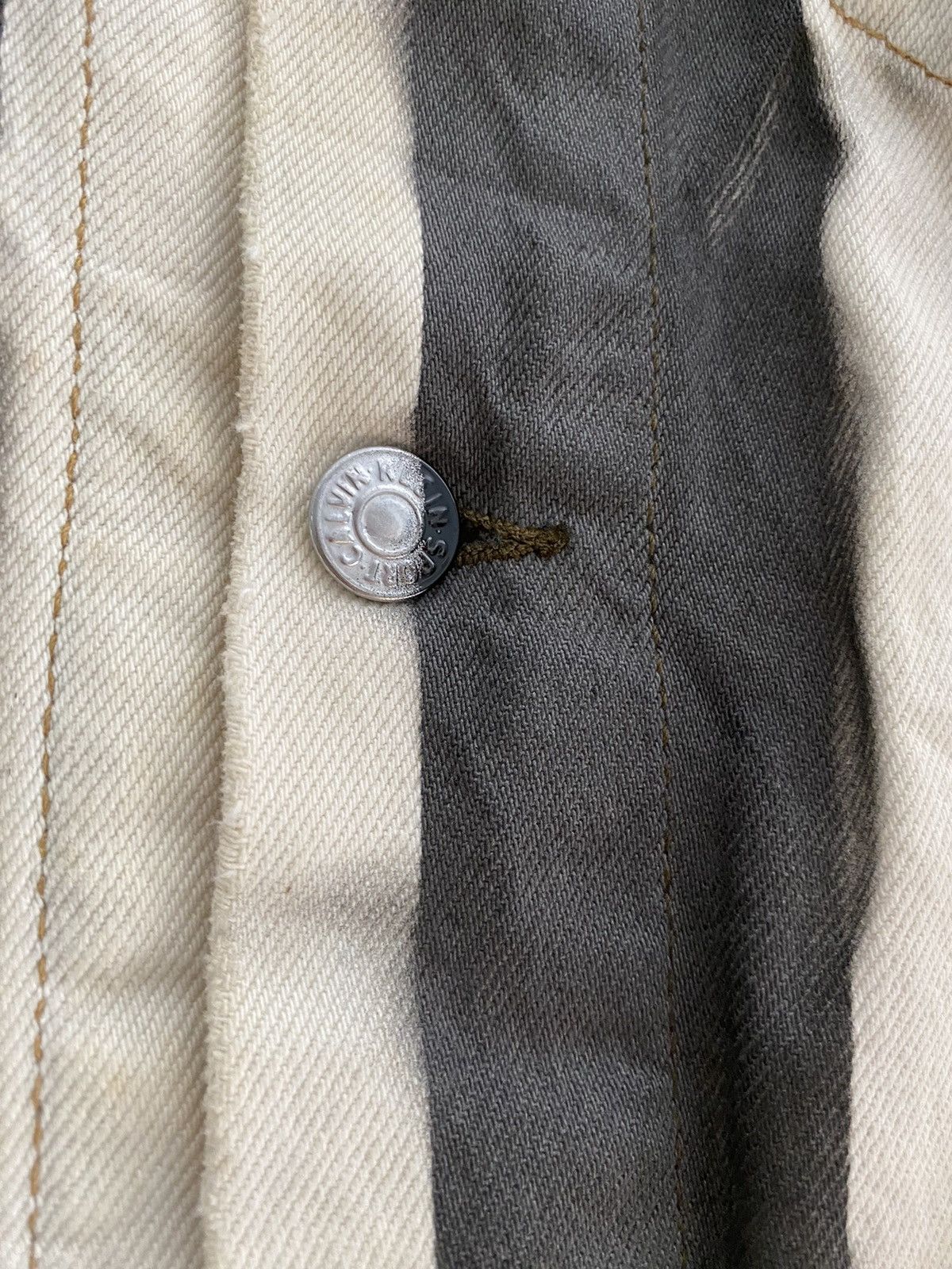Calvin Klein 90s Calvin Klein Sports striped custom Denim jacket Size US M / EU 48-50 / 2 - 7 Thumbnail
