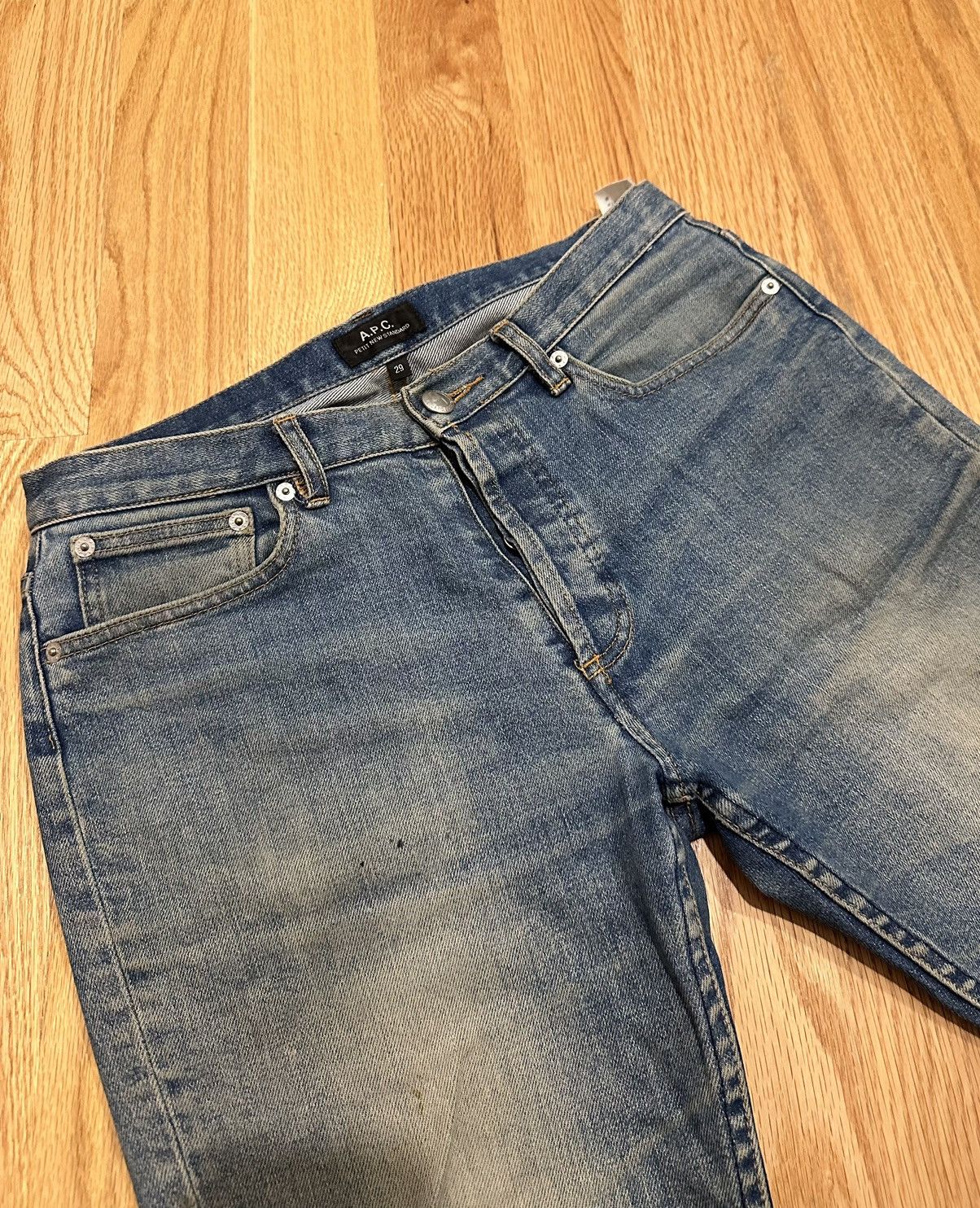 A.P.C. A.P.C Stonewash Denim Jeans Ripped Rockstar Raw Size US 29 - 1 Thumbnail