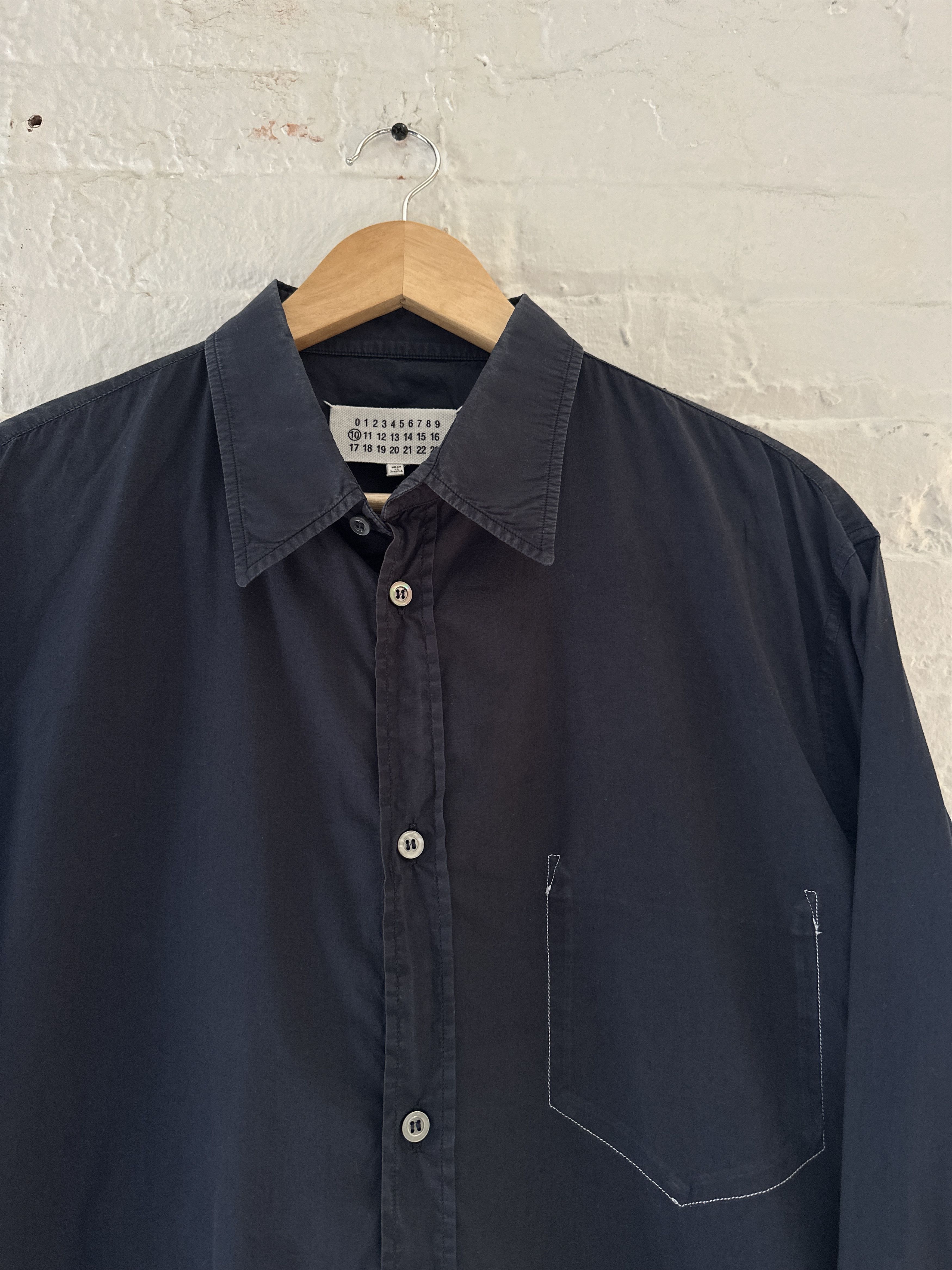 Maison Margiela Maison Margiela Contrast Stitch Pocket Button Up Shirt Size US L / EU 52-54 / 3 - 2 Thumbnail