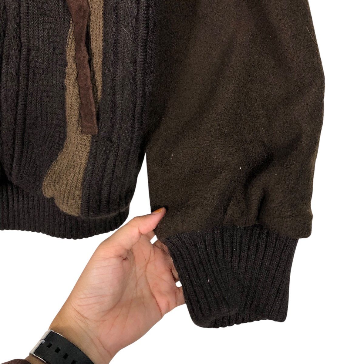 Japanese Brand 📌Vintage Knit Bomber Jacket Rovello Issey Miyake Size US L / EU 52-54 / 3 - 16 Thumbnail