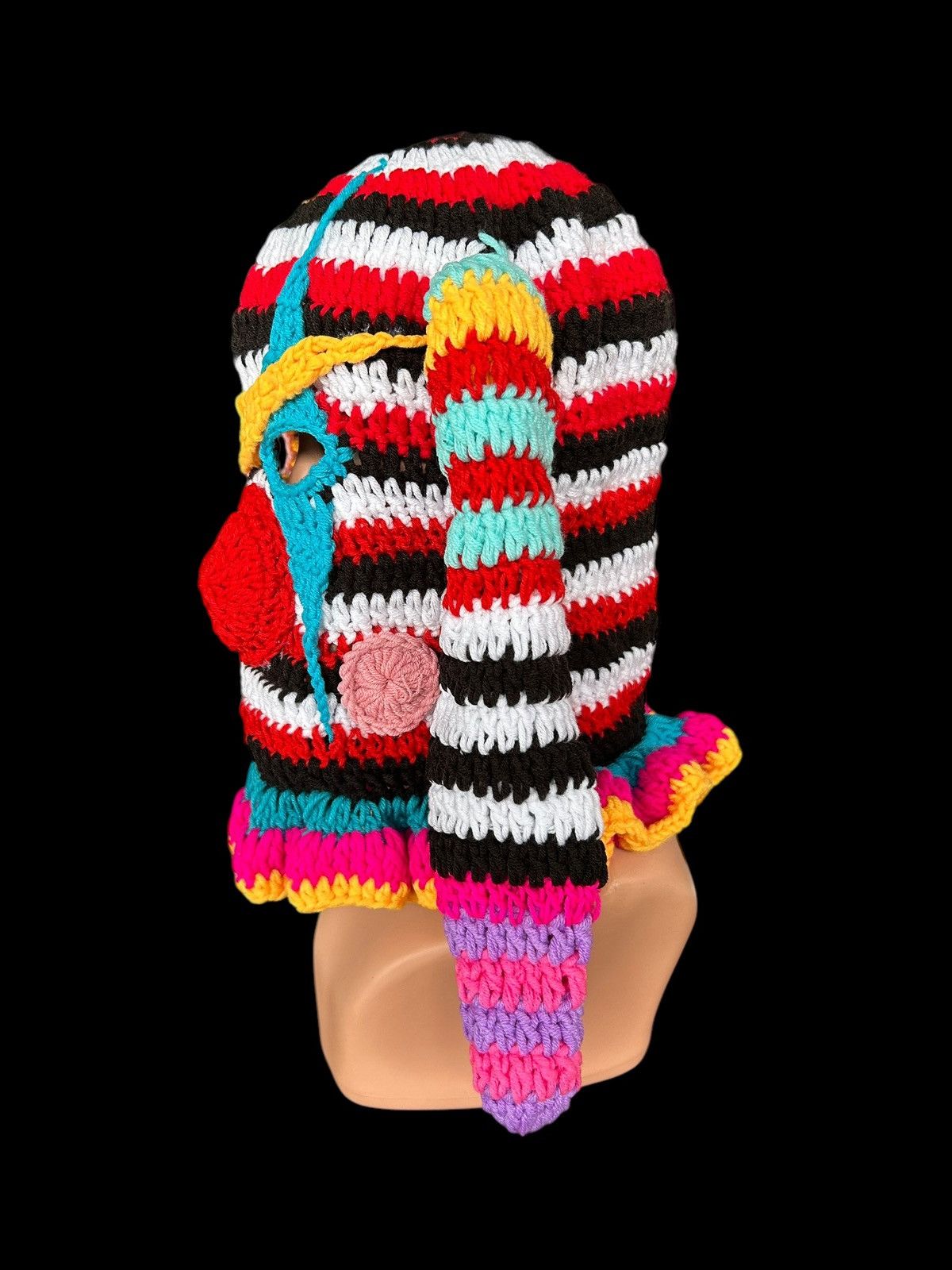 Japanese Brand × Kapital × Vintage Rare Crochet Knitted Handmade Balaclava Masked Size ONE SIZE - 4 Thumbnail