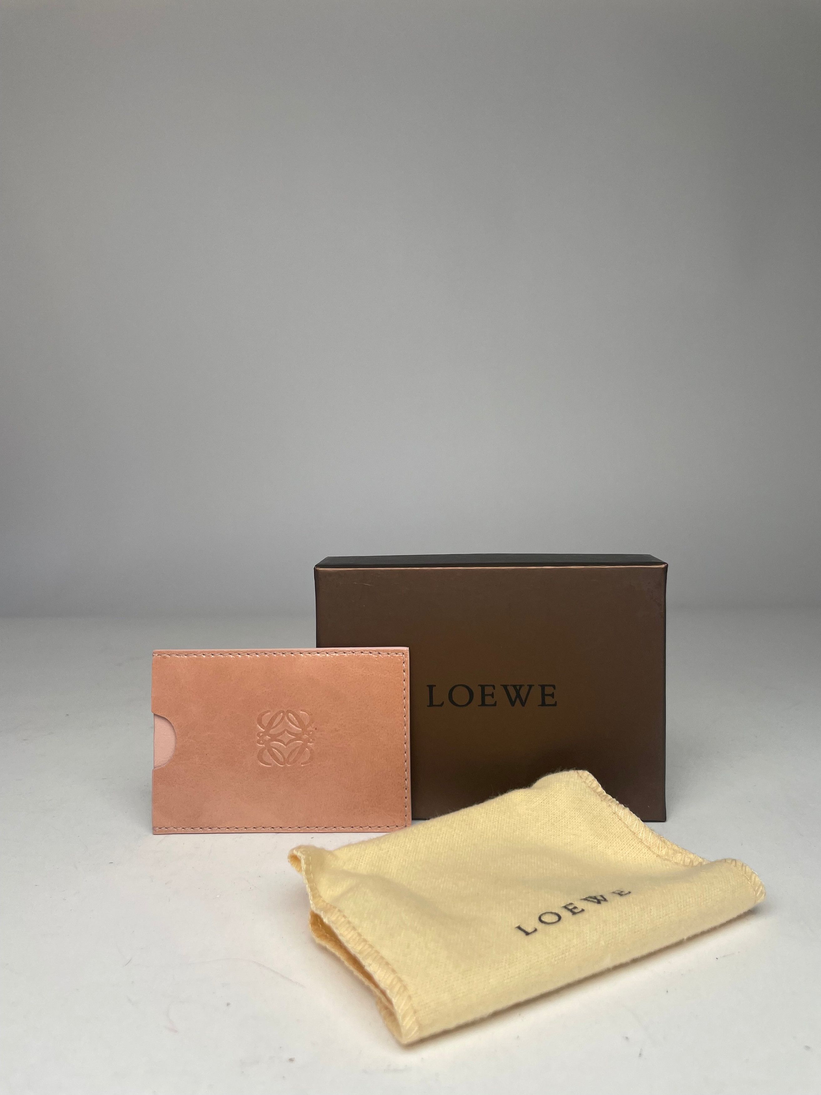 Loewe Vintage Madrid Leather Card Holder Pink Size ONE SIZE - 1 Thumbnail