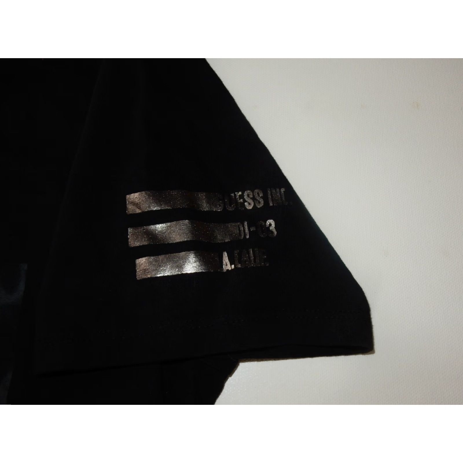 Guess GUESS T-Shirt Men Short Sleeve Size M Black Cotton Shirt Mens Size US M / EU 48-50 / 2 - 2 Thumbnail