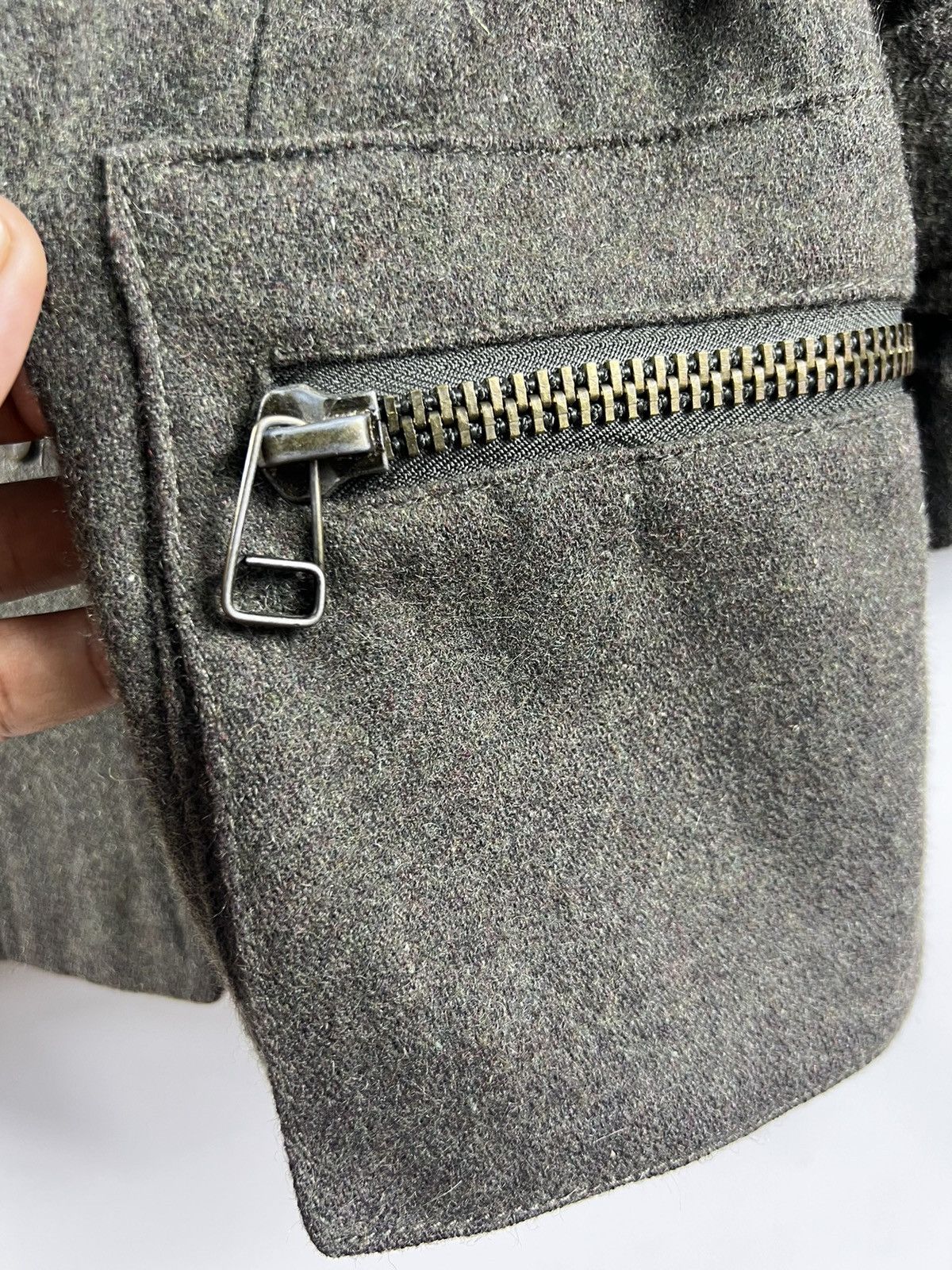 Japanese Brand ❤️‍🔥⚜️ G.O.A ⚜️❤️‍🔥 Minimalist Wool Long Trench Coat Size ONE SIZE - 9 Thumbnail