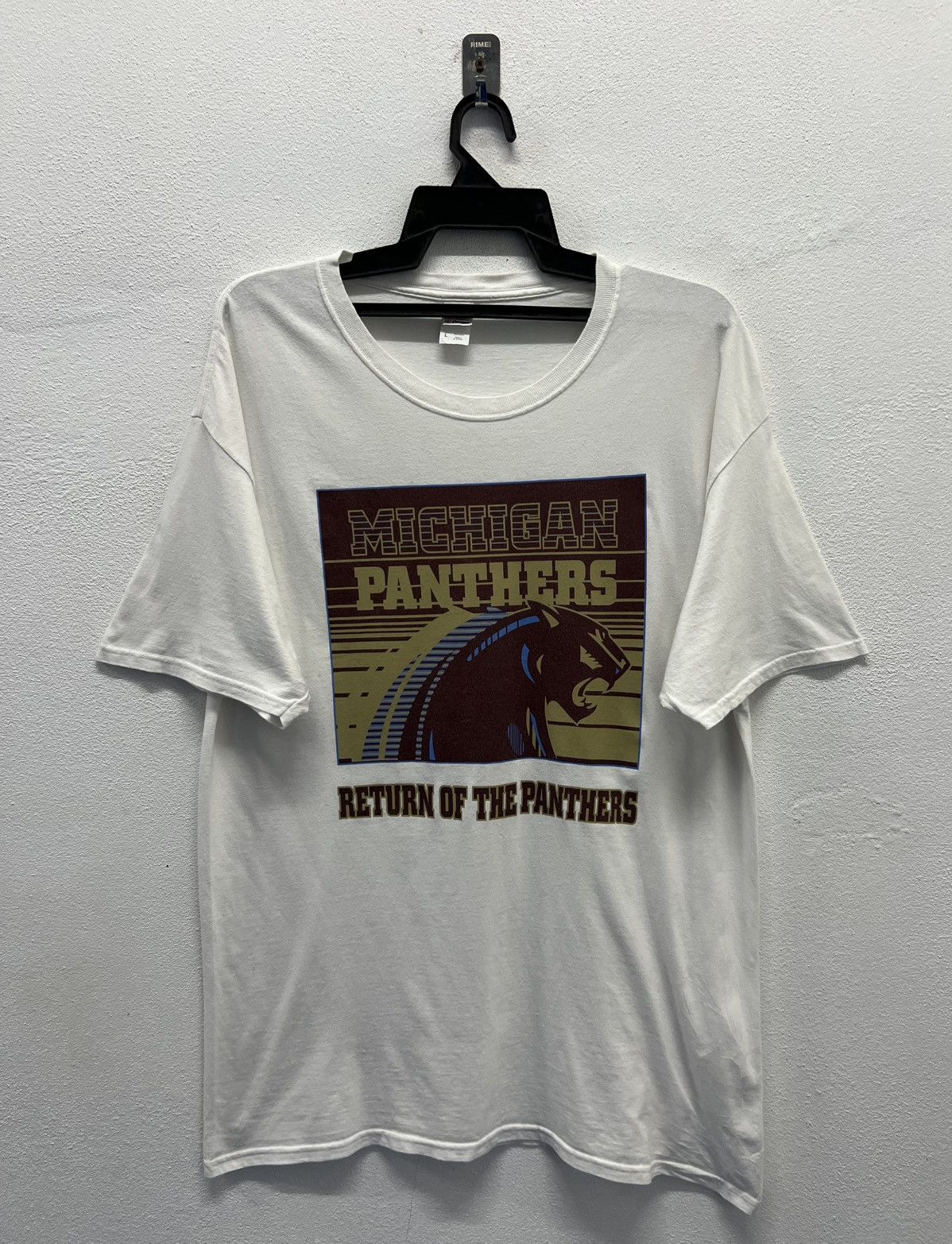 Fruit Of The Loom × Vintage AMERICAN FOOTBALL TEAM MICHIGAN PANTHERS SHIRT Size US L / EU 52-54 / 3 - 1 Thumbnail