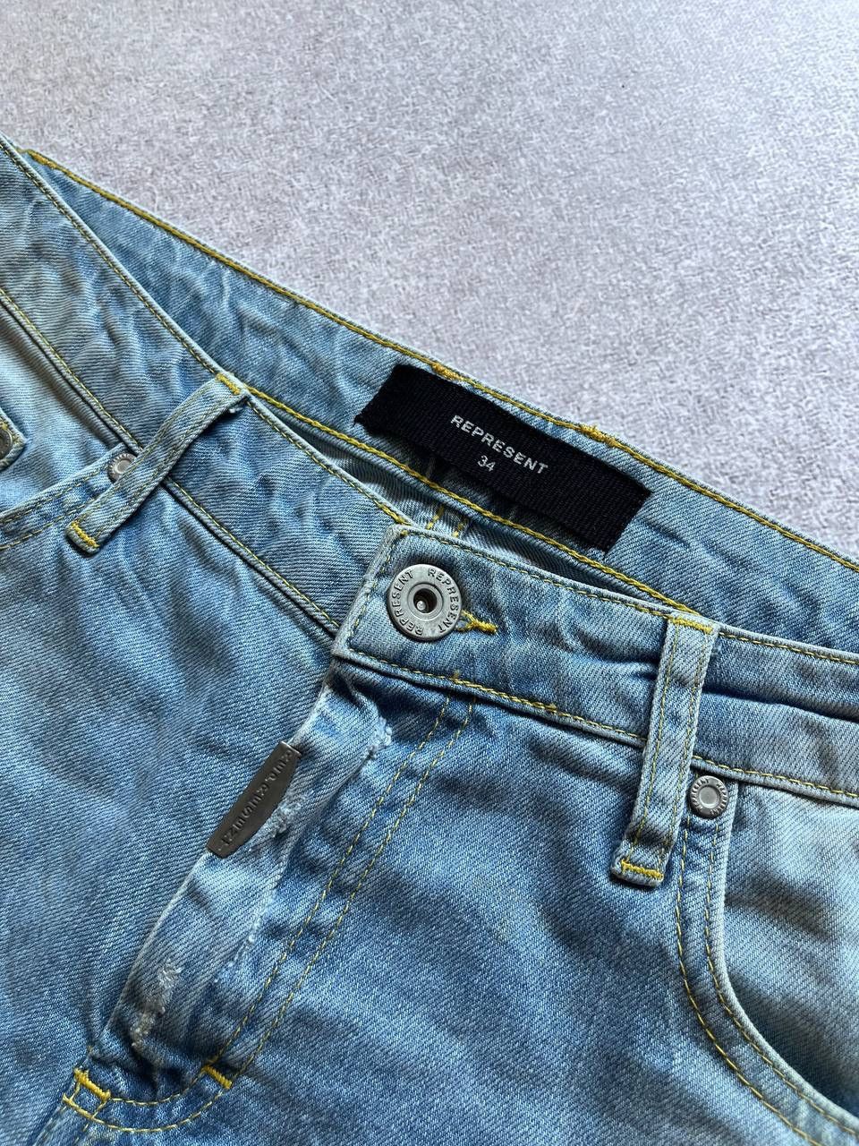 Represent Clo. Vintage Represent Distressed Baggy Jeans Y2K 34 Size US 34 / EU 50 - 4 Thumbnail