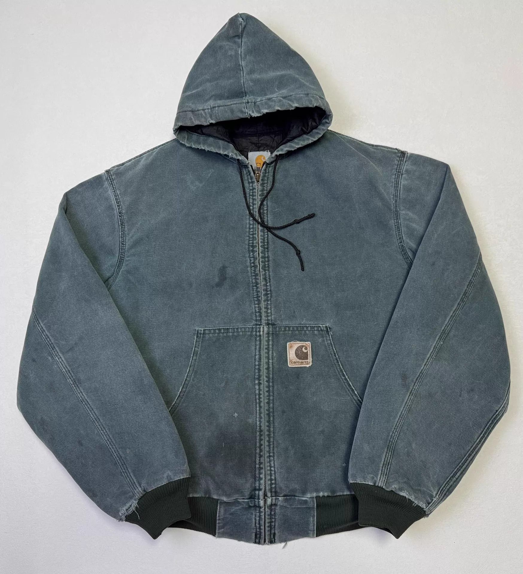 Carhartt Vintage Carhartt J06 Hooded Work Jacket M Size US M / EU 48-50 / 2 - 2 Thumbnail