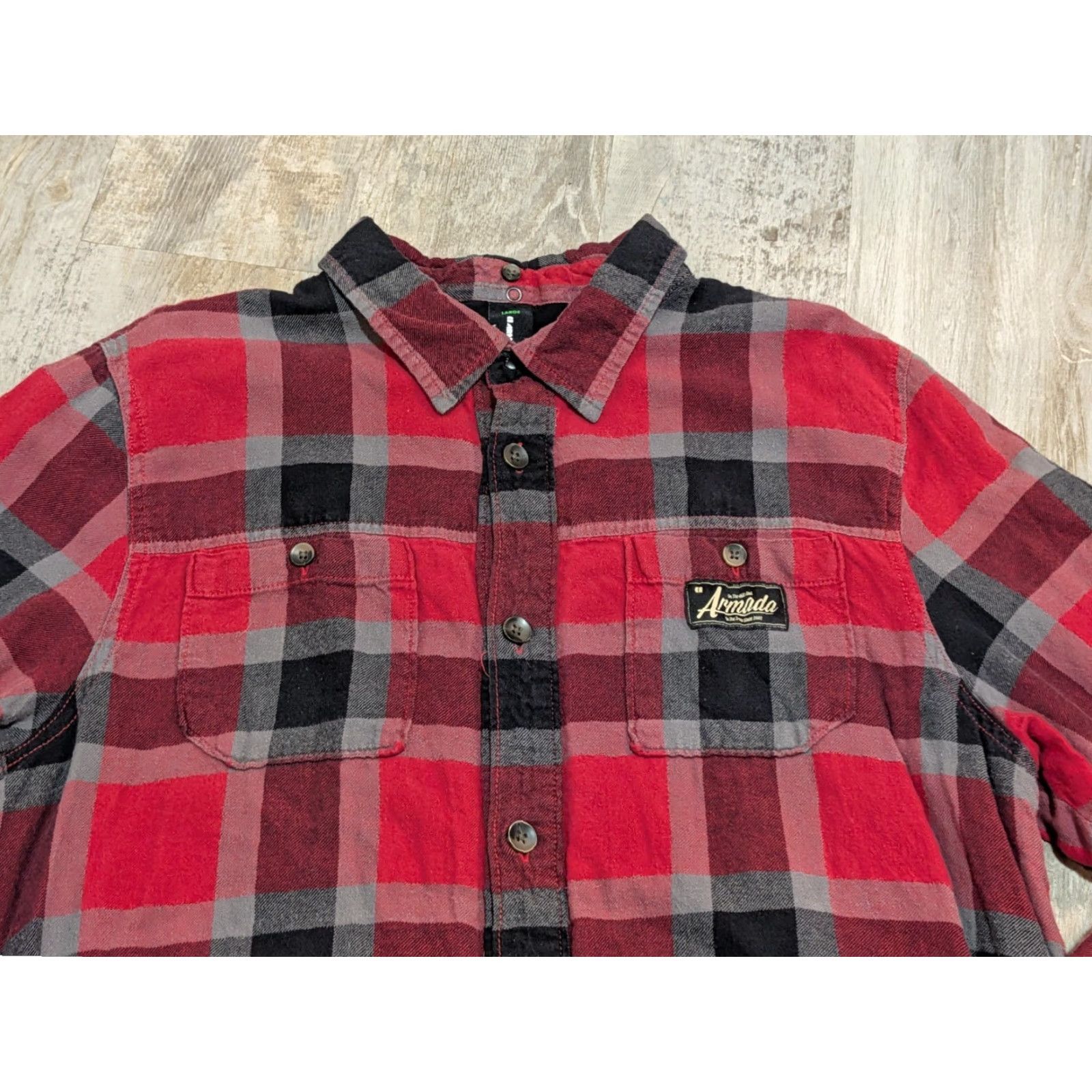 Vintage VINTAGE Armada Men's Buffalo Plaid Tech Flannel Button Up L/S Lined Shirt Size L Size US L / EU 52-54 / 3 - 2 Thumbnail