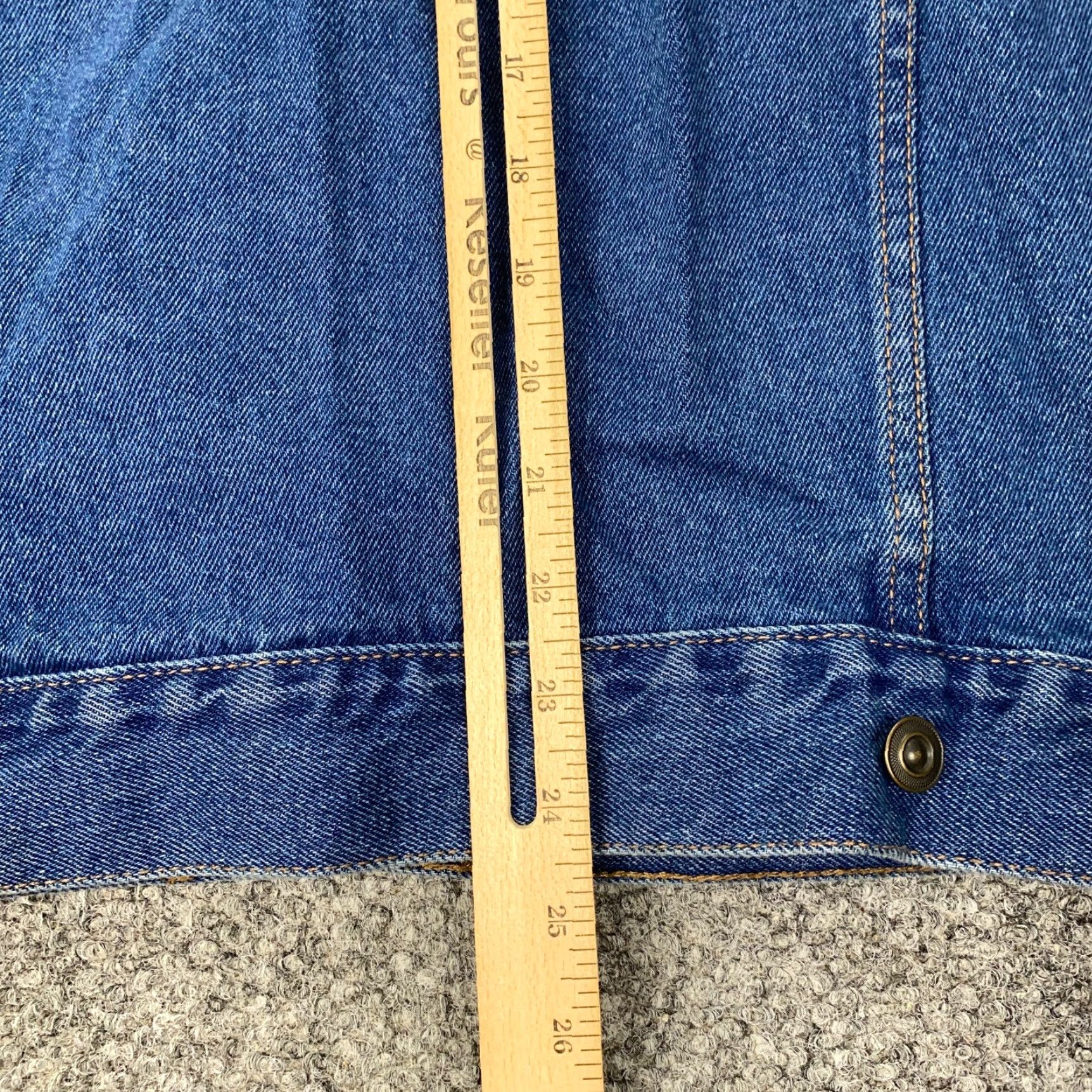 Forever 21 VINTAGE Forever 21 Denim Jacket Mens Small Blue Hooded Trucker Grunge Size US 29 - 6 Thumbnail