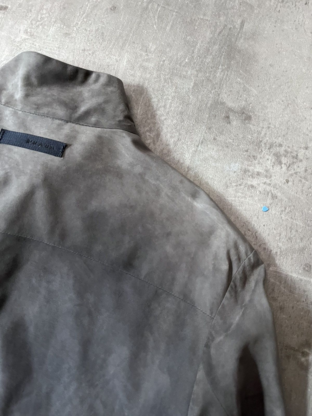 Prada Prada 2007 Cafe Racer sude grey zip leather jacket Size US L / EU 52-54 / 3 - 17 Thumbnail