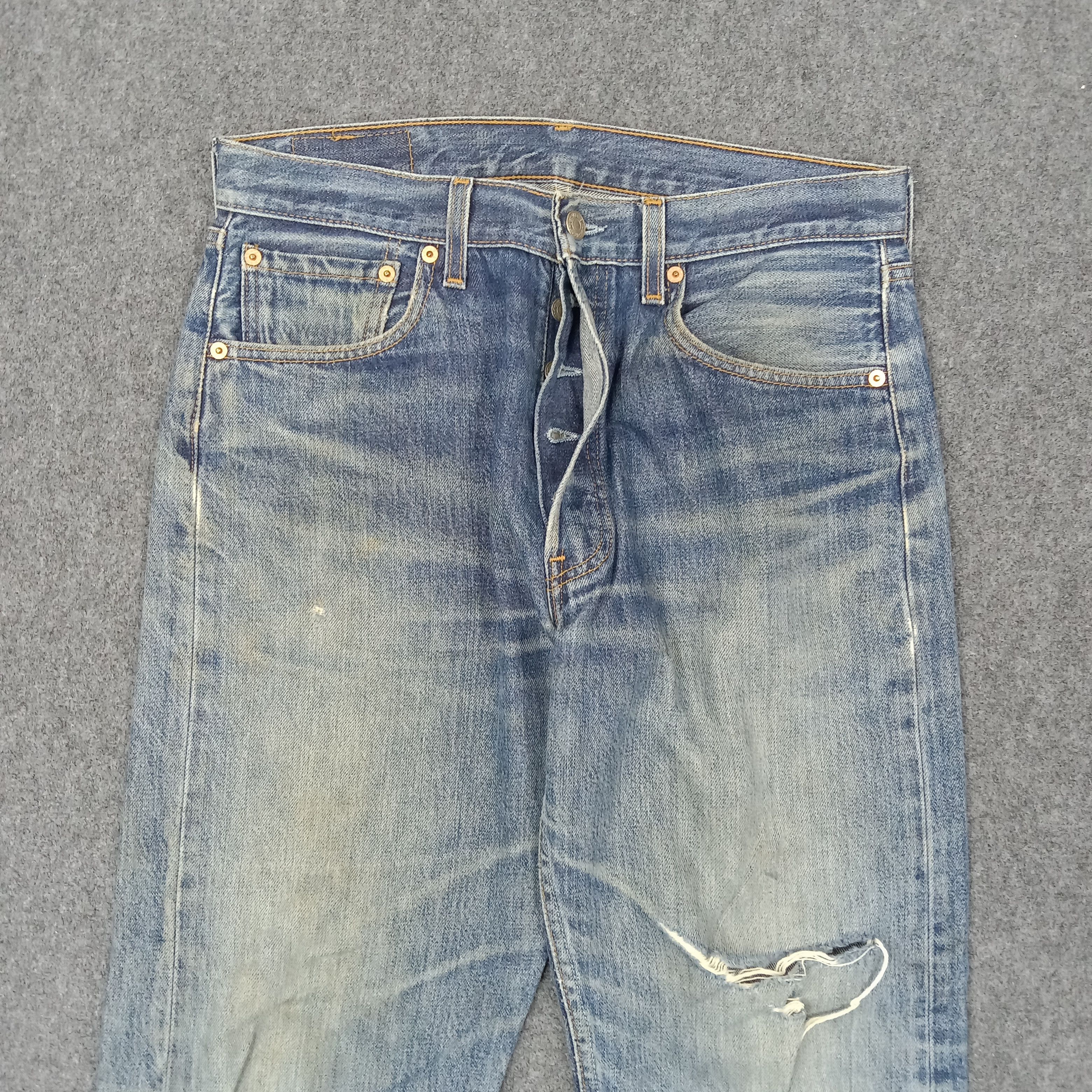 Levi's Levi's 501 American Distressed Style Denim Jeans C235N18 Size US 30 / EU 46 - 6 Thumbnail
