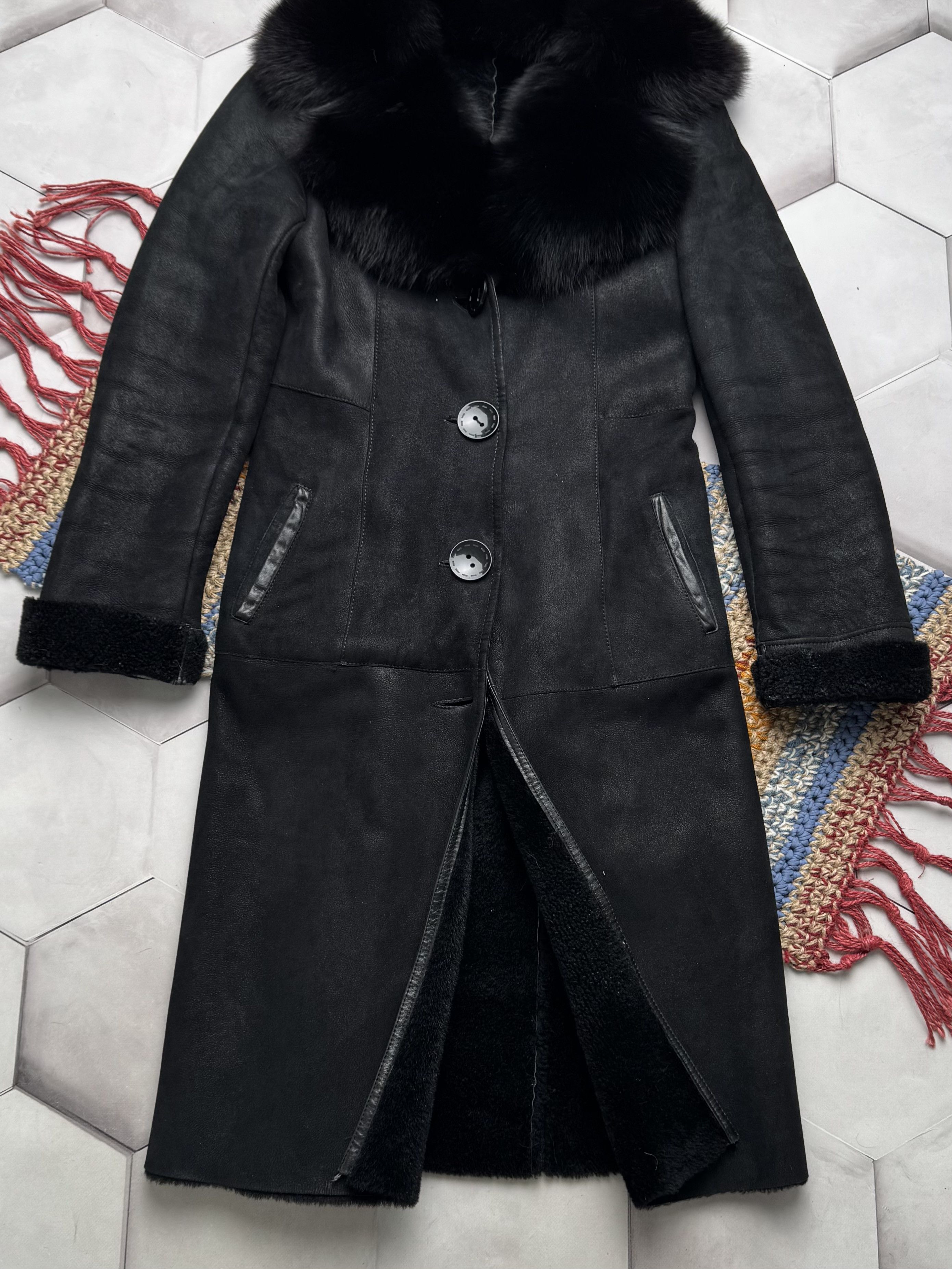 Vintage Vintage Real Sheepskin Coat (E4) Size M / US 6-8 / IT 42-44 - 3 Thumbnail