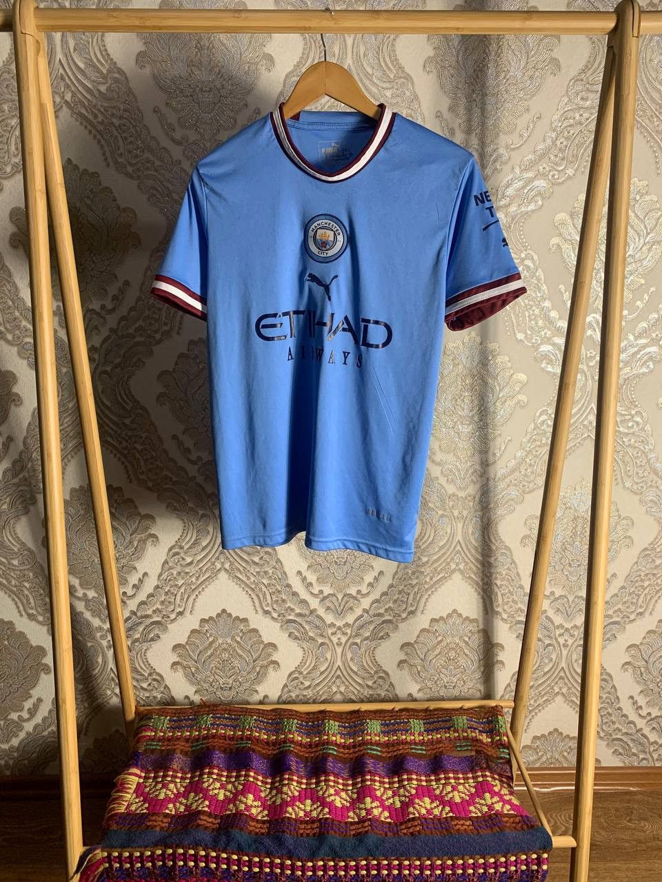 Puma × Vintage VERY RARE PUMA FC MANCHESTER CITY ENGLAND SOCCER JERSEY Y2K Size US L / EU 52-54 / 3 - 5 Thumbnail