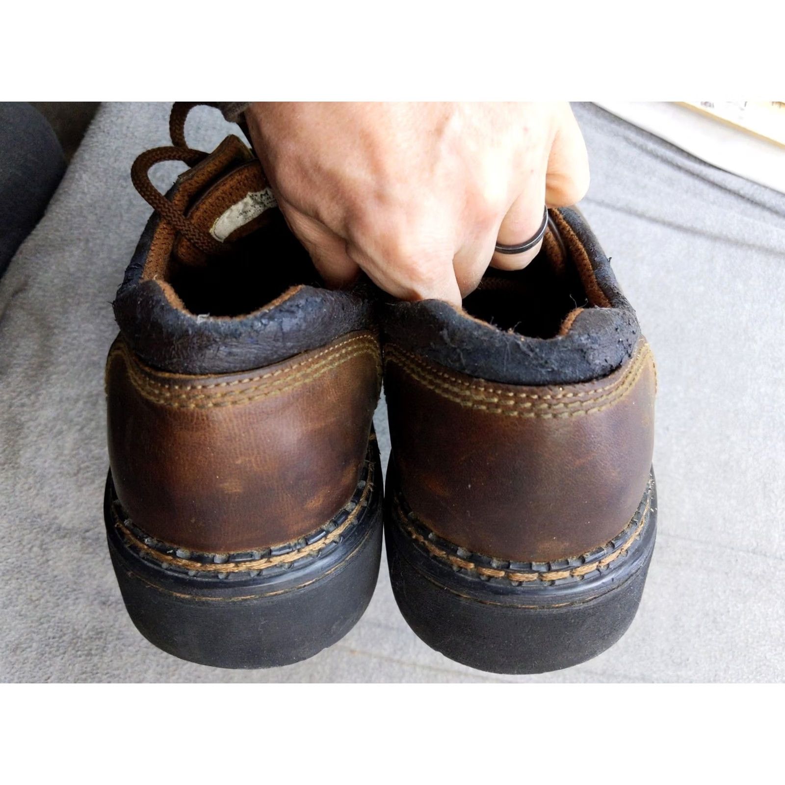 Vintage RJ Colt Tippett Stone Oly Boots Mens 10 43 Brown Leather Lace Up Casual Work Size US 10 / EU 43 - 3 Thumbnail