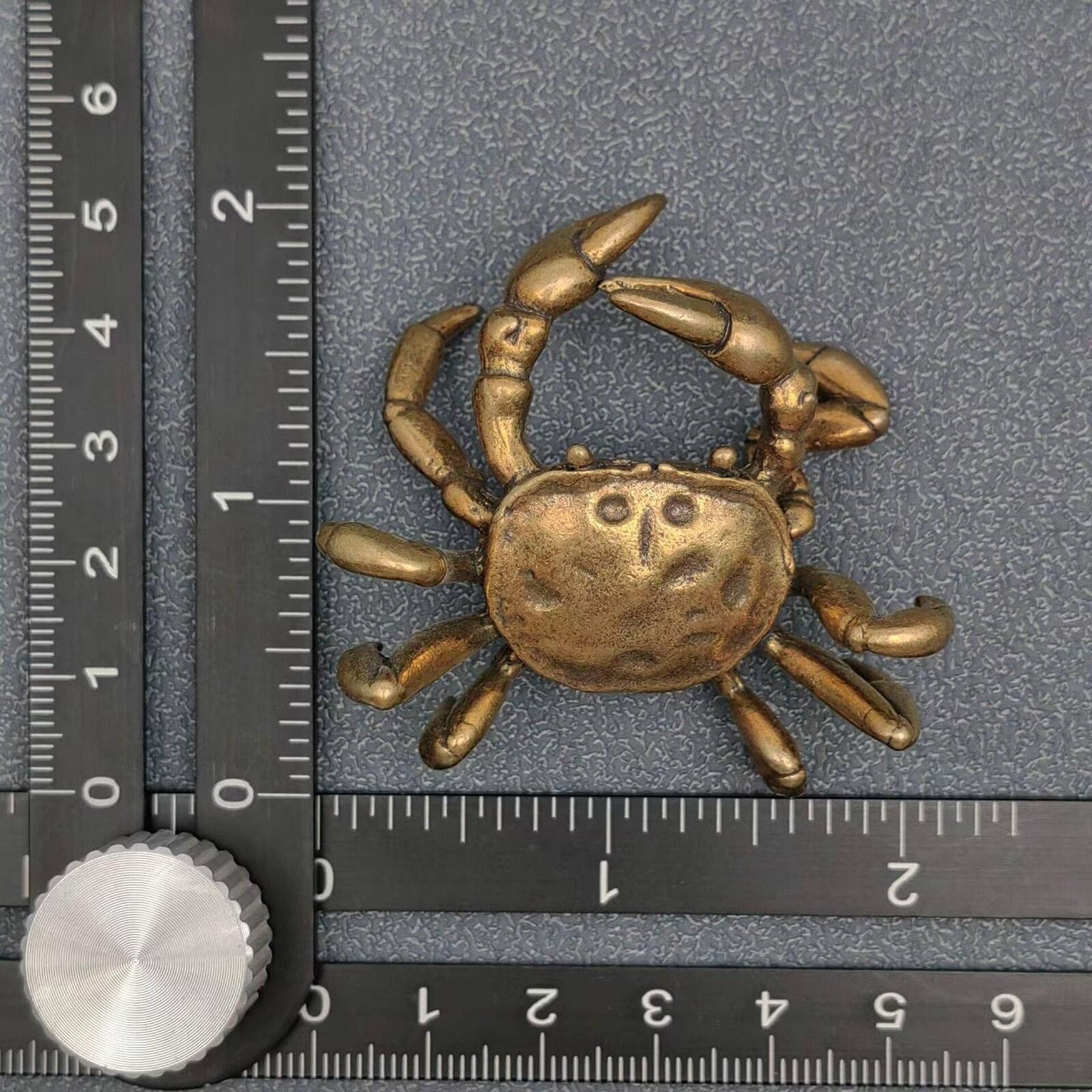 The Unbranded Brand Brass Crab Miniature Figurine Decorative Accent Size ONE SIZE - 3 Thumbnail