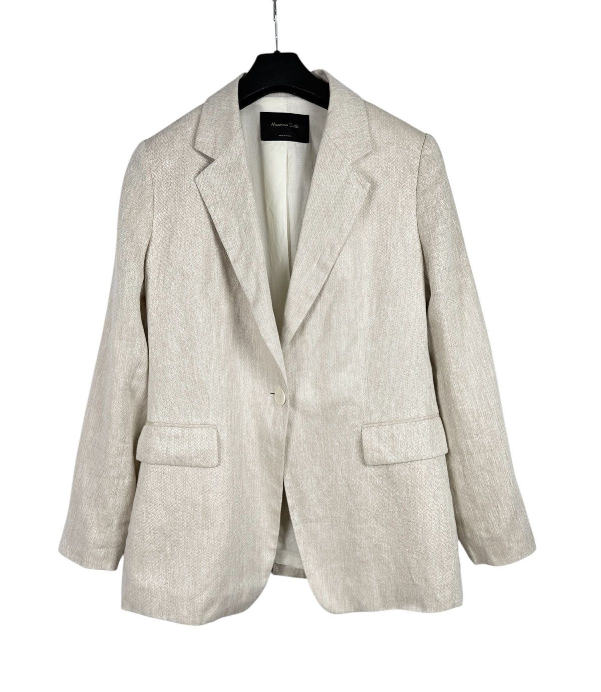 Massimo Dutti Massimo Dutti Linen Blazer Ivory size US8 EU40 Size M / US 6-8 / IT 42-44 - 8 Thumbnail