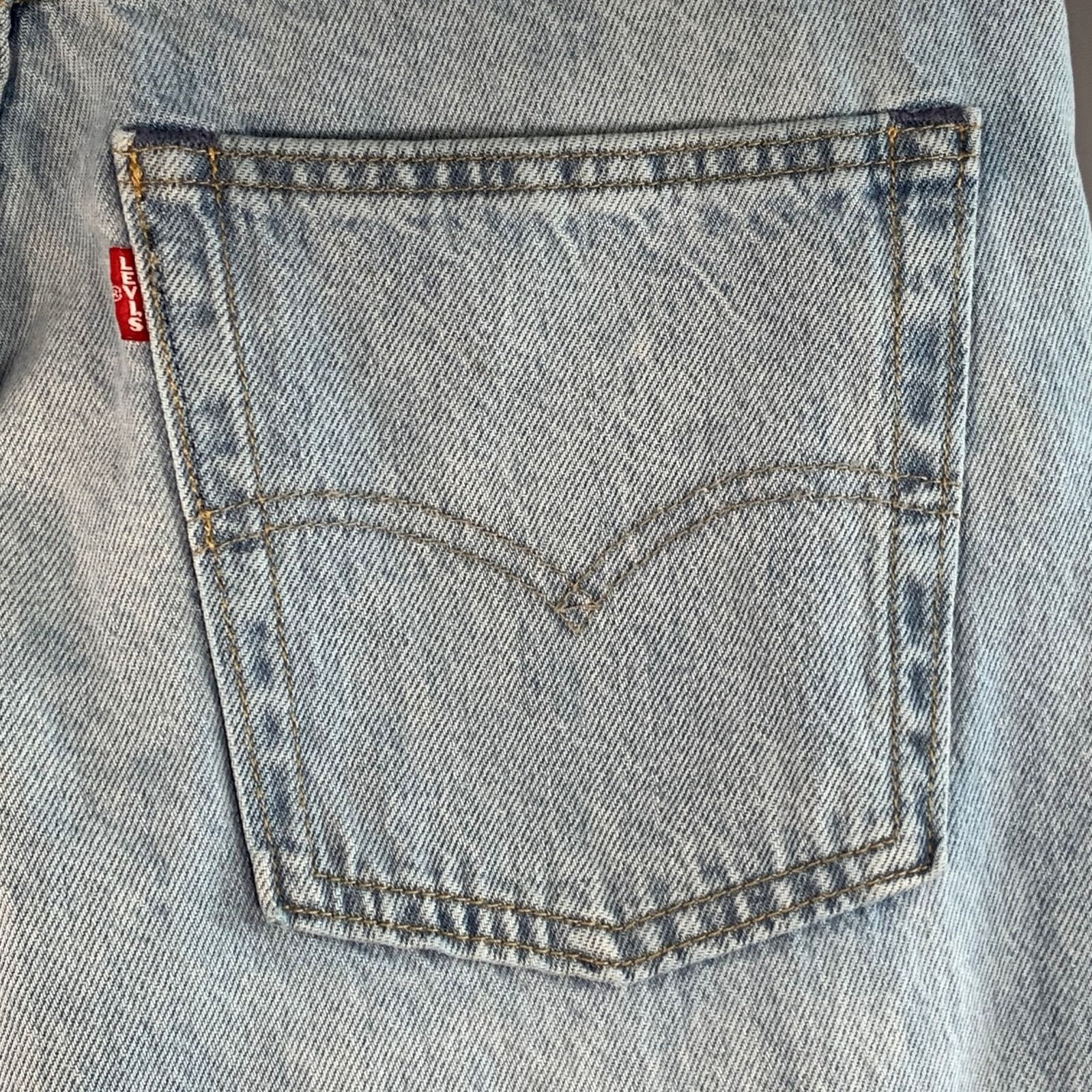 Levi's 32 Blue Cotton Wide Leg Distressed Raw Edge Jeans Size US 32 / EU 48 - 4 Thumbnail