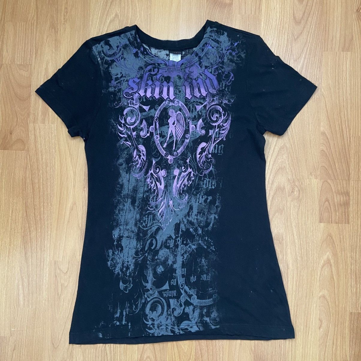 Skin Skin Industries Moto Angel Y2K Vintage T-Shirt Women’s Large Size L / US 10 / IT 46 - 1 Thumbnail