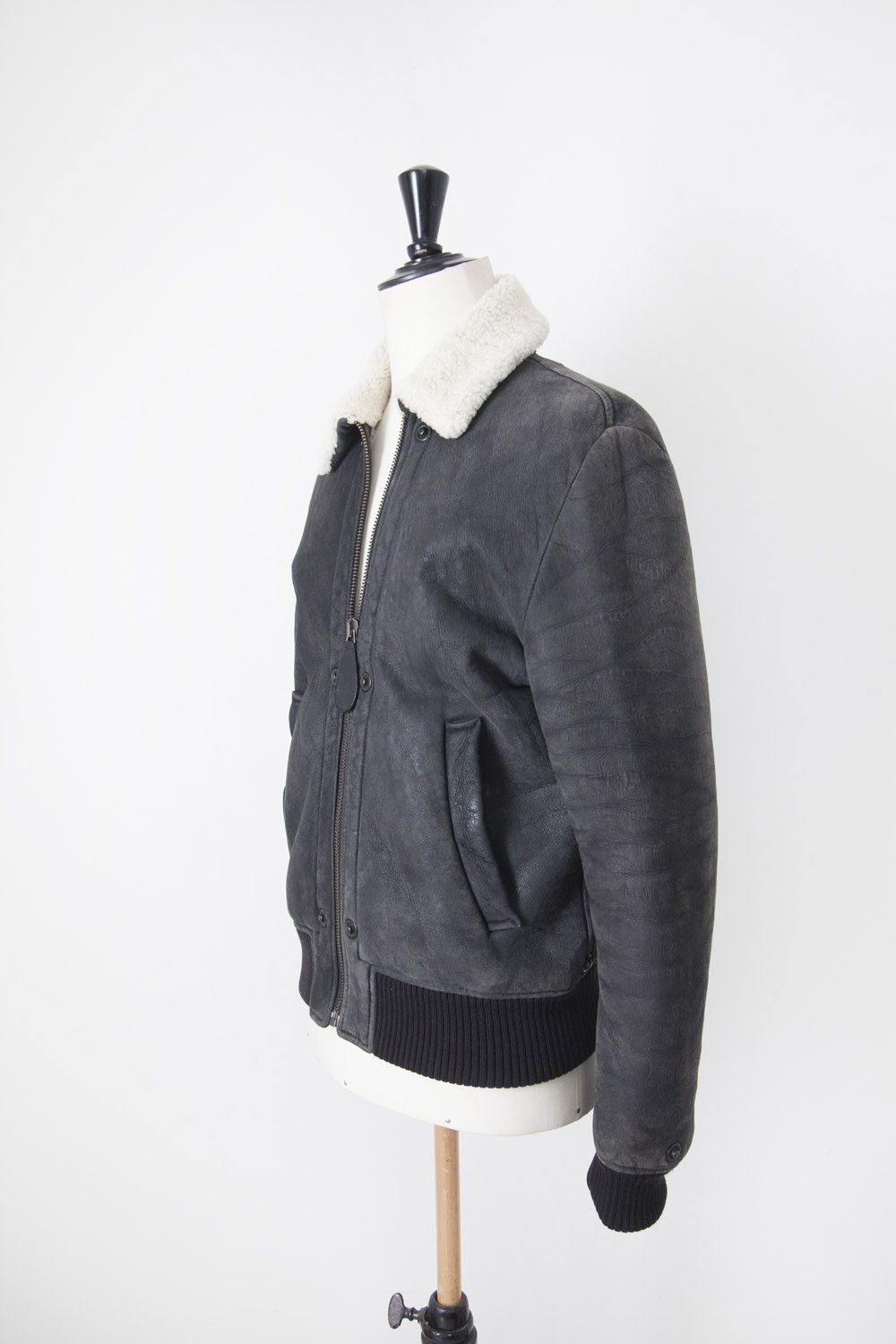 Maison Margiela AW11 shearling leather bomber jacket Size US M / EU 48-50 / 2 - 4 Thumbnail