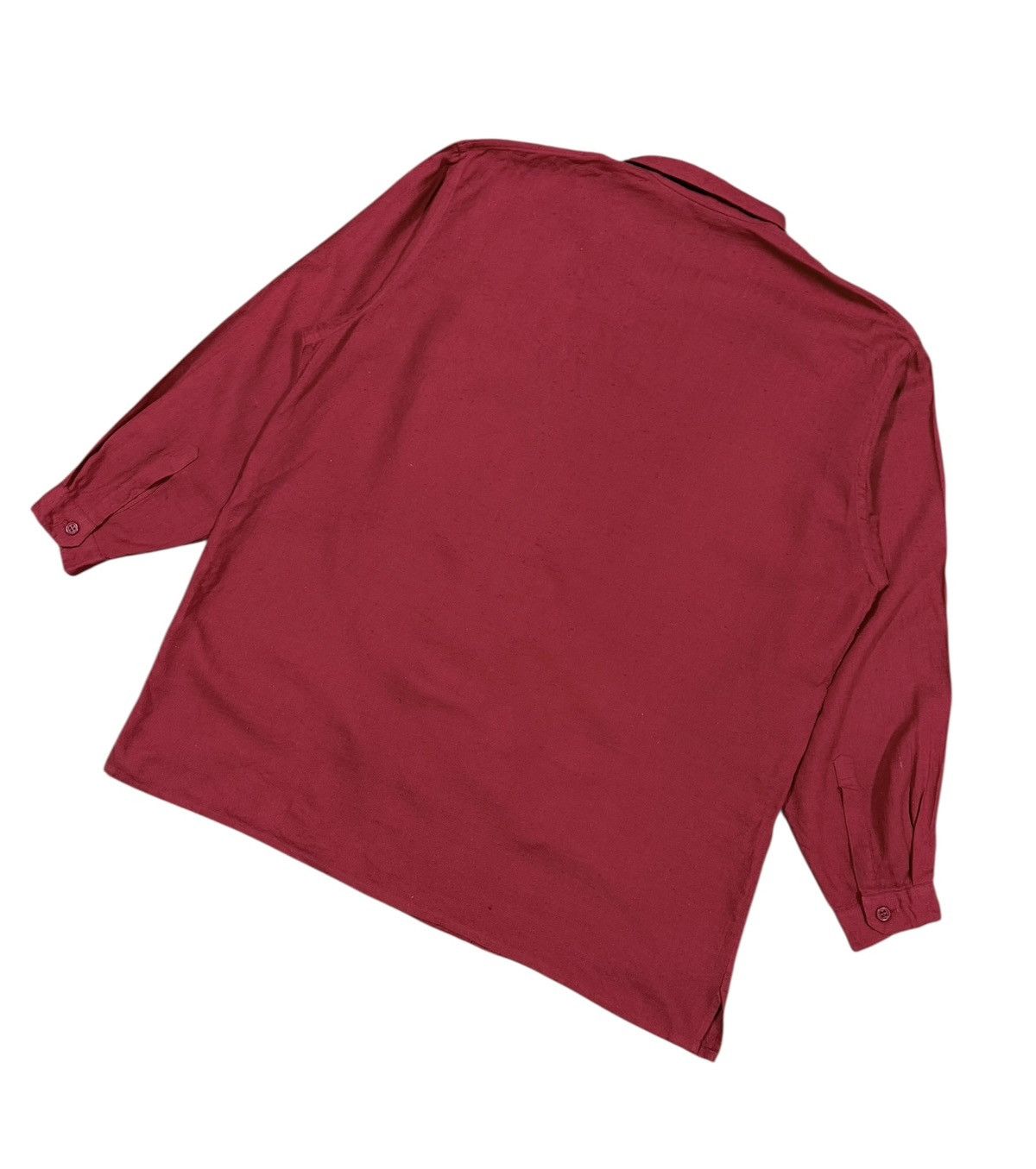 Yohji Yamamoto Vtg🔥80’s Workshop Yohji Yamamoto Cotton Linen Red Button Ups Size US XL / EU 56 / 4 - 14 Thumbnail
