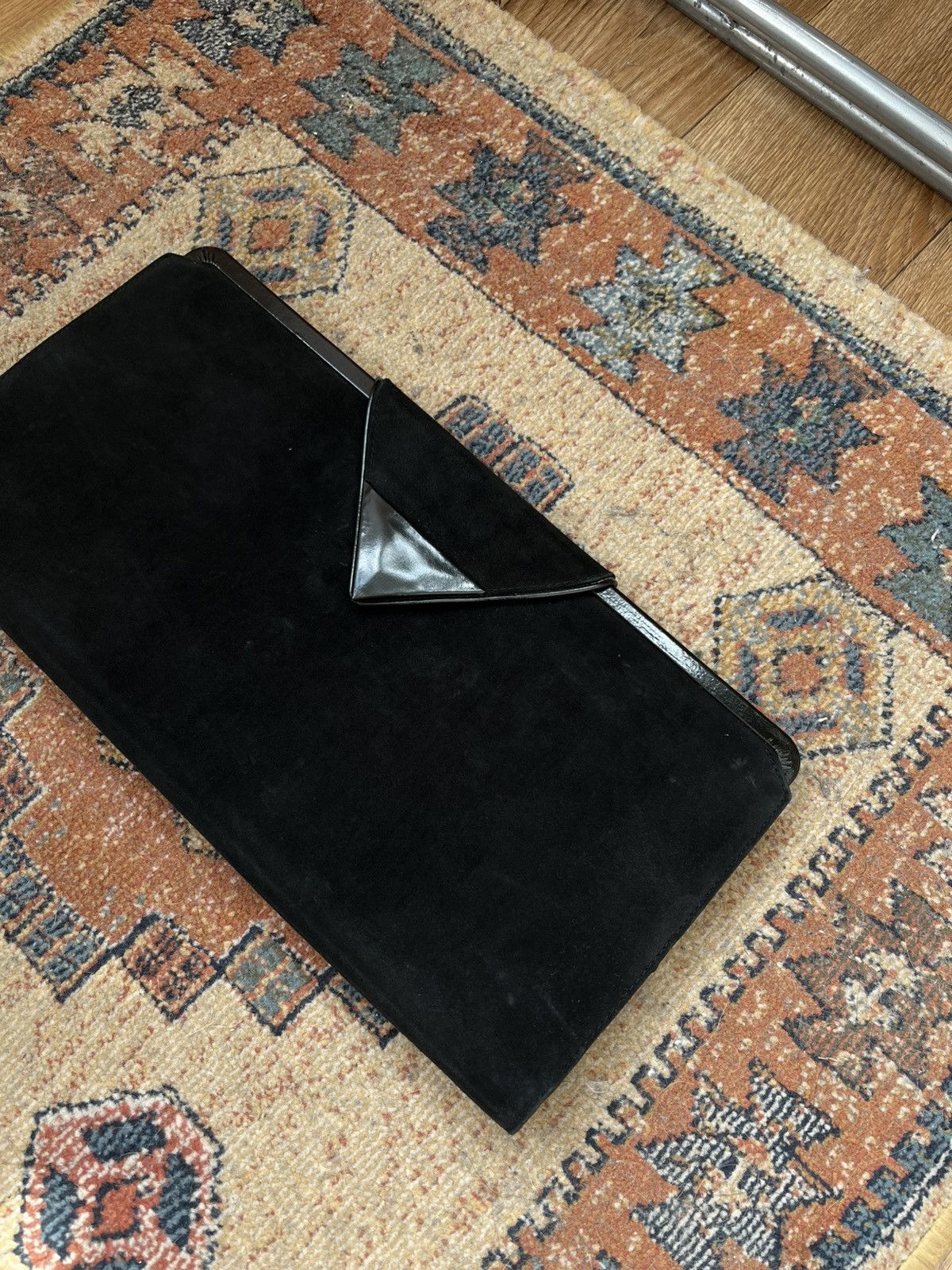 Bally × Vintage Vintage Bally Black Leather & Suede Clutch Bag Size ONE SIZE - 2 Thumbnail