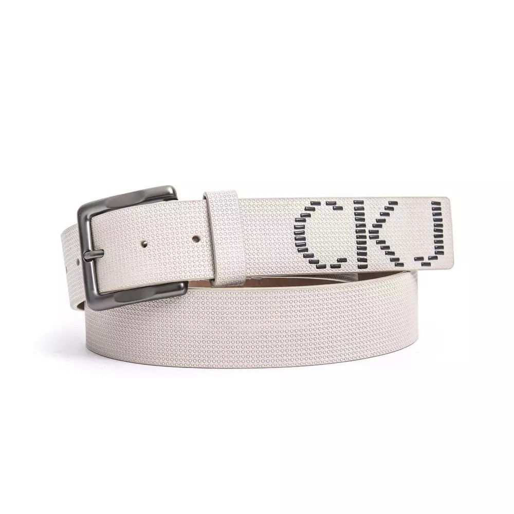 Calvin Klein Beige Leather Men's Belt Size 40 - 1 Thumbnail