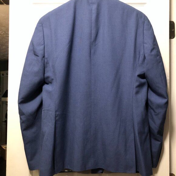 Perry Ellis perry Ellis men's blue sport coat blazer jacket size:46R Size 46R - 4 Thumbnail
