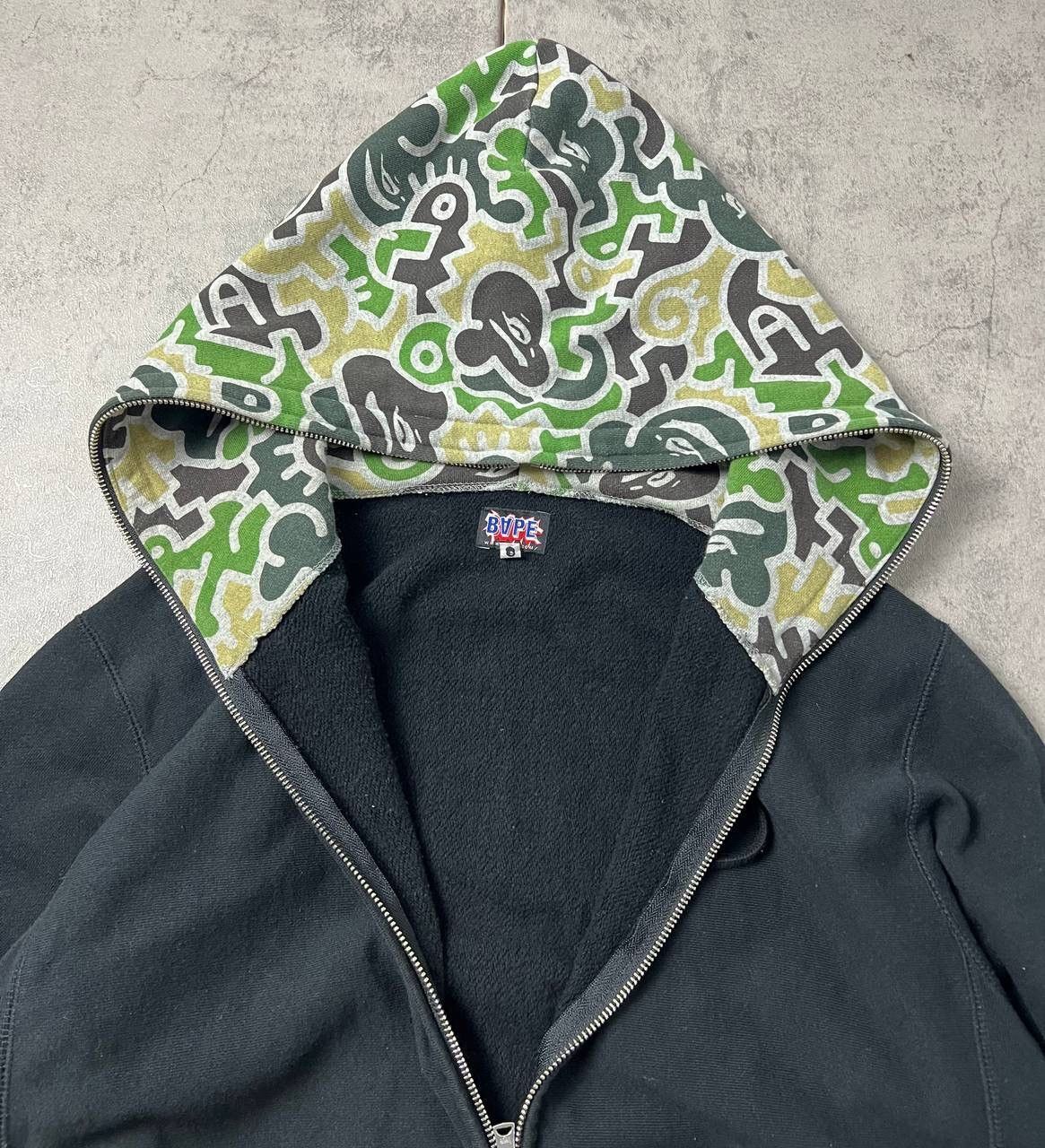 Bape Bape - Hieroglyph Full-Zip Hoodie Size US L / EU 52-54 / 3 - 8 Thumbnail