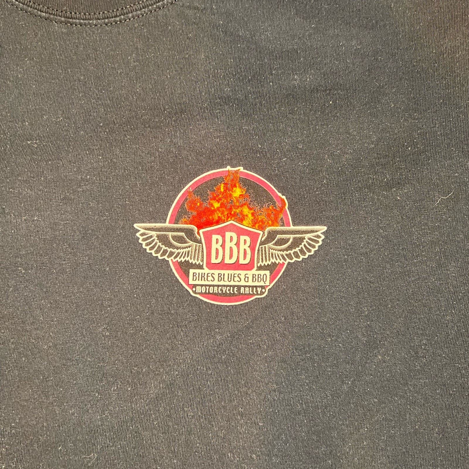 Gildan Vintage Bikes, Blues & BBQ tee shirt lrg ls motorcycle 2010 Size US L / EU 52-54 / 3 - 4 Thumbnail